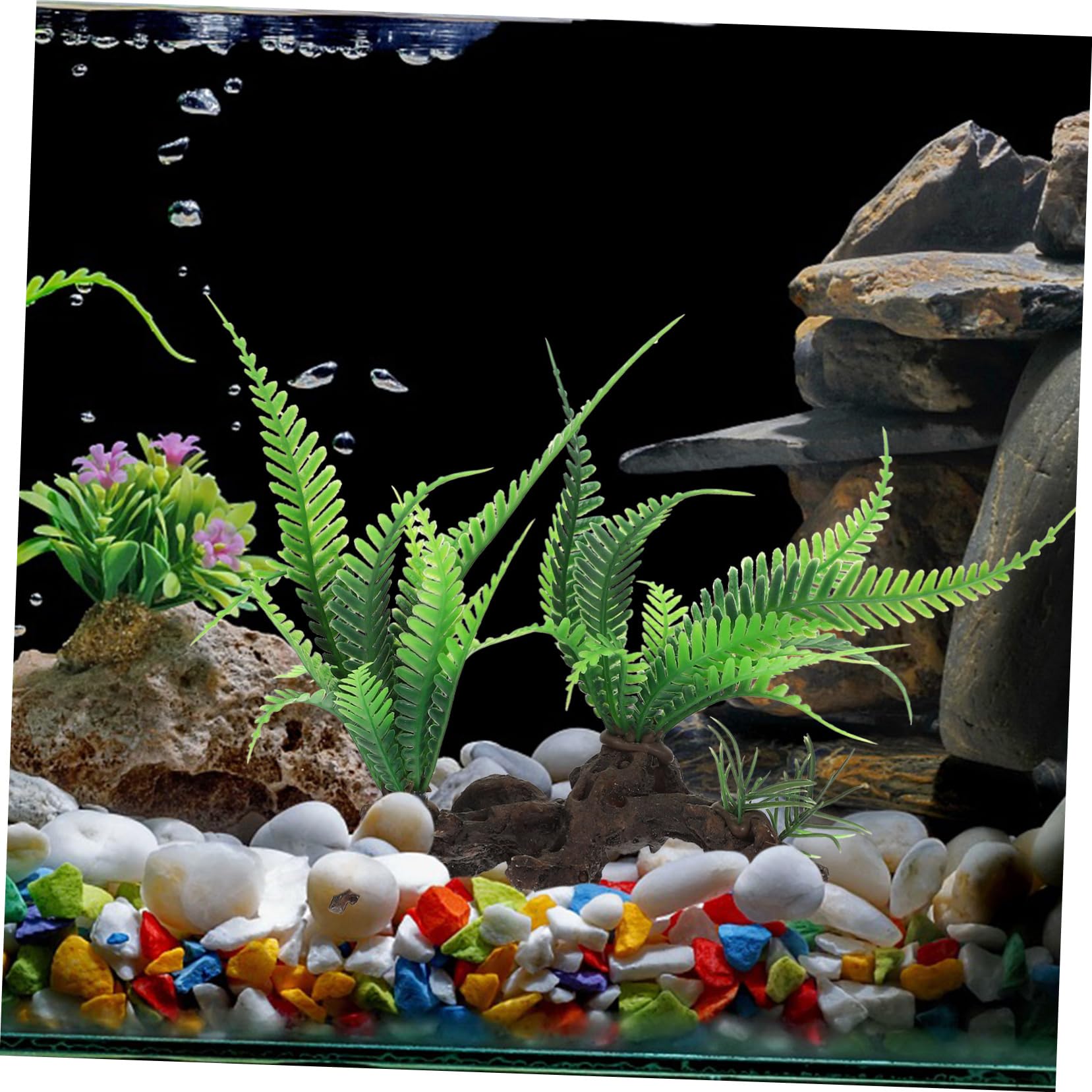 Toddmomy 5piezas Planta Artificial para Acuario y Terrario Decoración Acuática Lifelike De Plástico Adorno para Pecera y Espacio De Mascotas Natural y Agradable para Peces y Reptiles