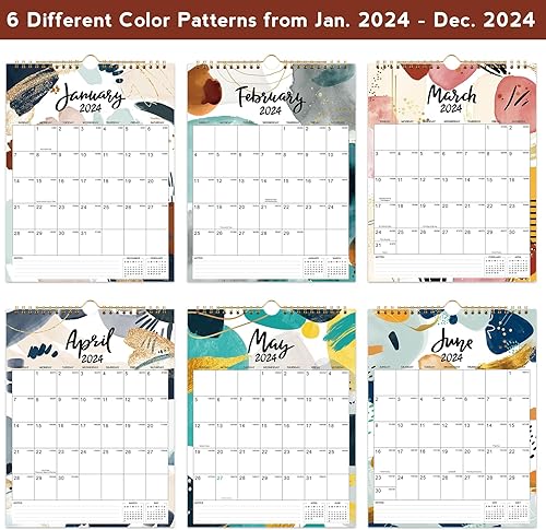 Miniatura 5 de Calendario de pared 2024, calendario de pared 2024 de enero de 2024 a diciembre de 2024, 8.5 x 11 pulgadas, calendario de 12 meses 2024,