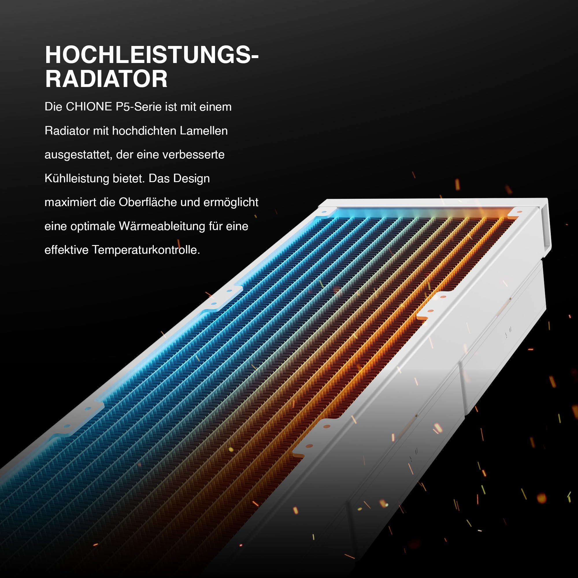 GAMDIAS CHIONE P5 360-mm-AIO-CPU-Wasserkühler, Drehbares Magnetisches 3,4-Zoll-IPS-LCD-Display, Anpassbare Software, Verstecktes Kabeldesign, ARGB-PWM-Lüfter, MB Sync, Intel LGA 1851, AMD AM5, Weiß