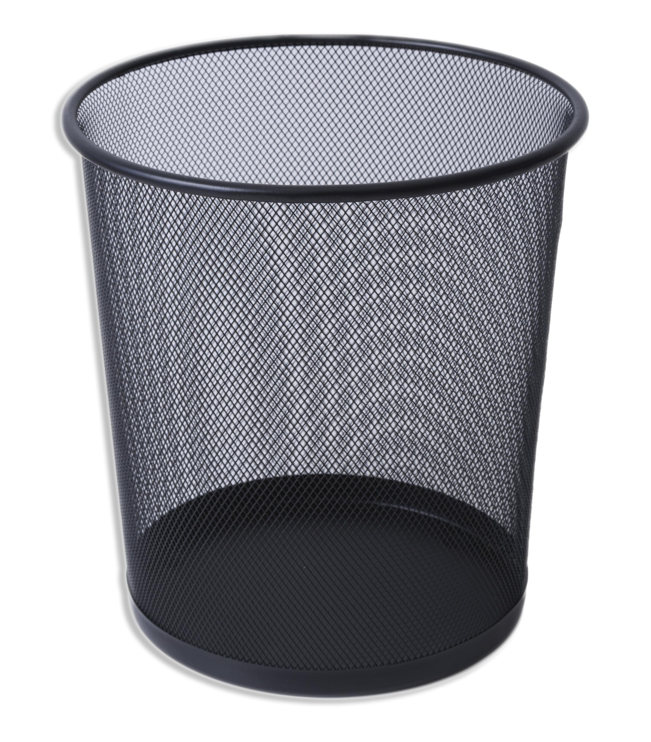 IPEA Cestino per la Carta in Rete Metallica Nero - 26 X 23 cm - [ DESIGN MINIMAL ] - Cesto Getta Carta Riciclaggio per Ufficio, Casa, Camera, Scuola - Metallo - Spazzatura per Scrivania e Tavolo