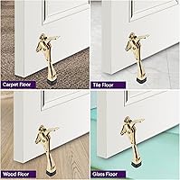 Vista 10 de HOME&I Easy Pedal Kick Down Door Stop Stopper Easy Step Door Kick Doorstop,Premium Quality,Height-Adjustable Rubber Foot,4 Inch