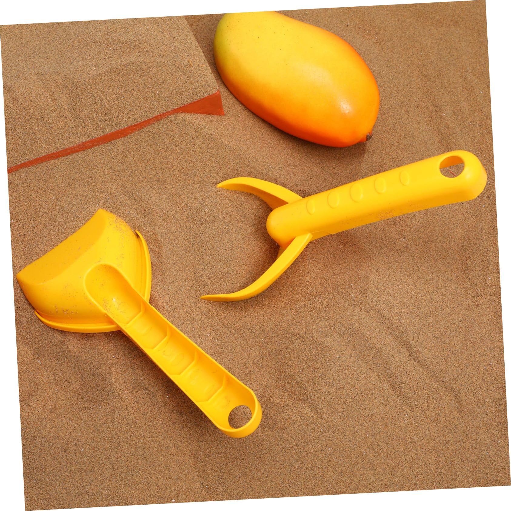 Palas de Arena 8 Piezas de Plástico Amarillo, Juguetes de Playa para Niños