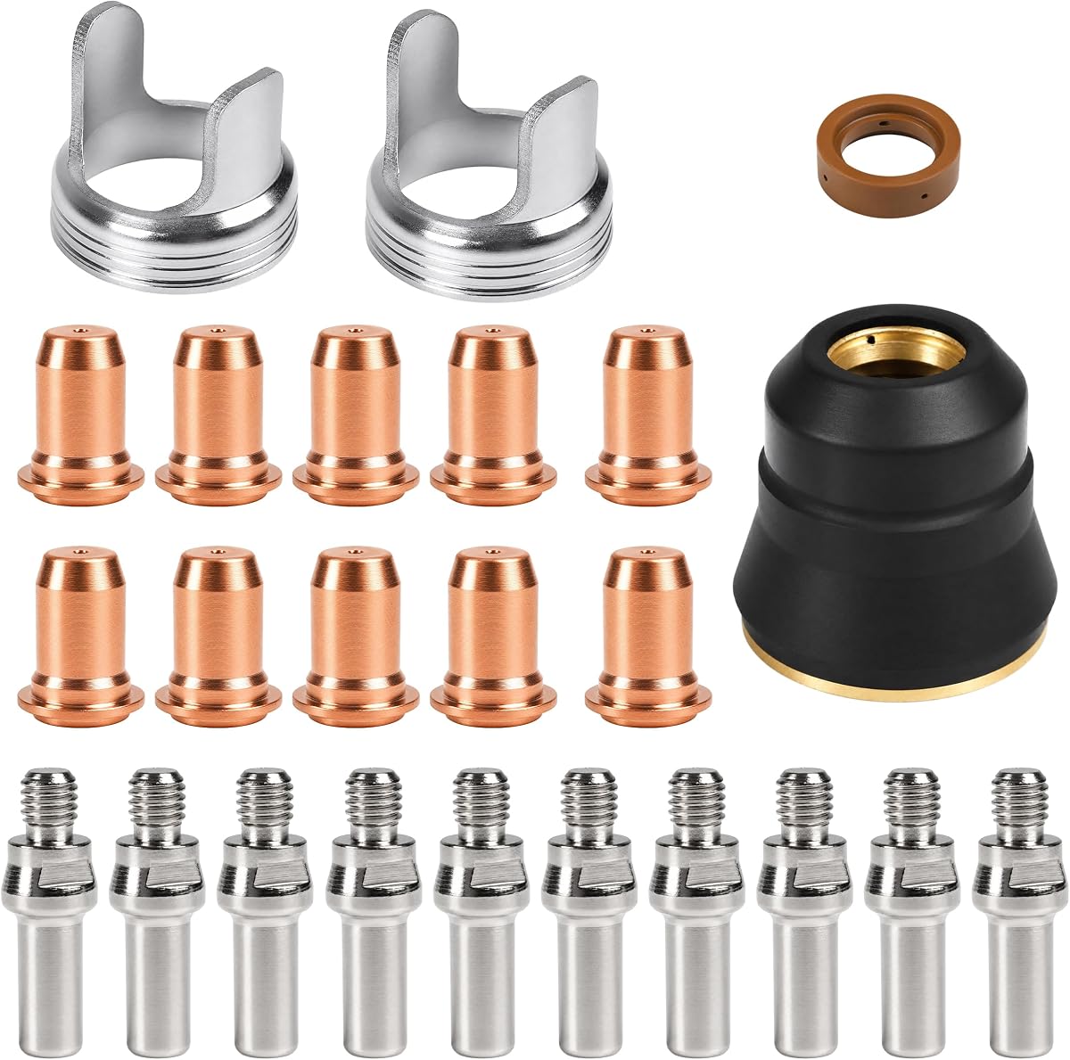 24pcs Plasma Cutting Torch Consumables Kit For YESWELDER CUT 55DS Pro/CUT 65DS, IPT40
