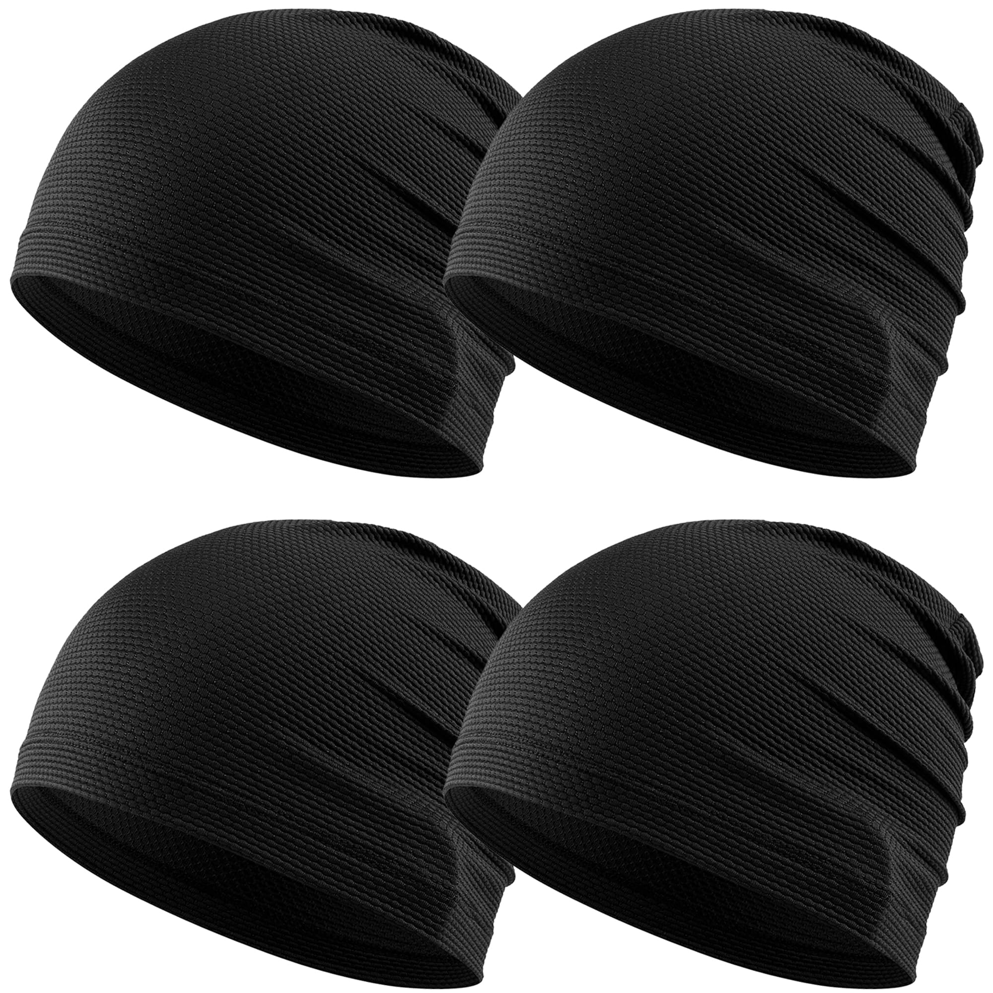 WTACTFUL Cooling Breathable Skull Cap Men Women, Sweat Wicking 1-2-4 Pack