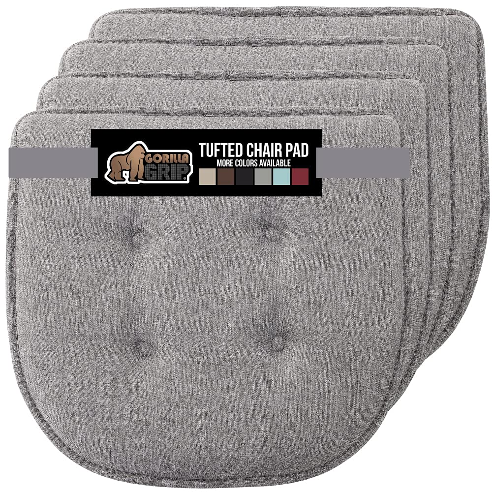 Buy Gorilla Grip Tufted Memory Foam Chair Cushions, Set of 4