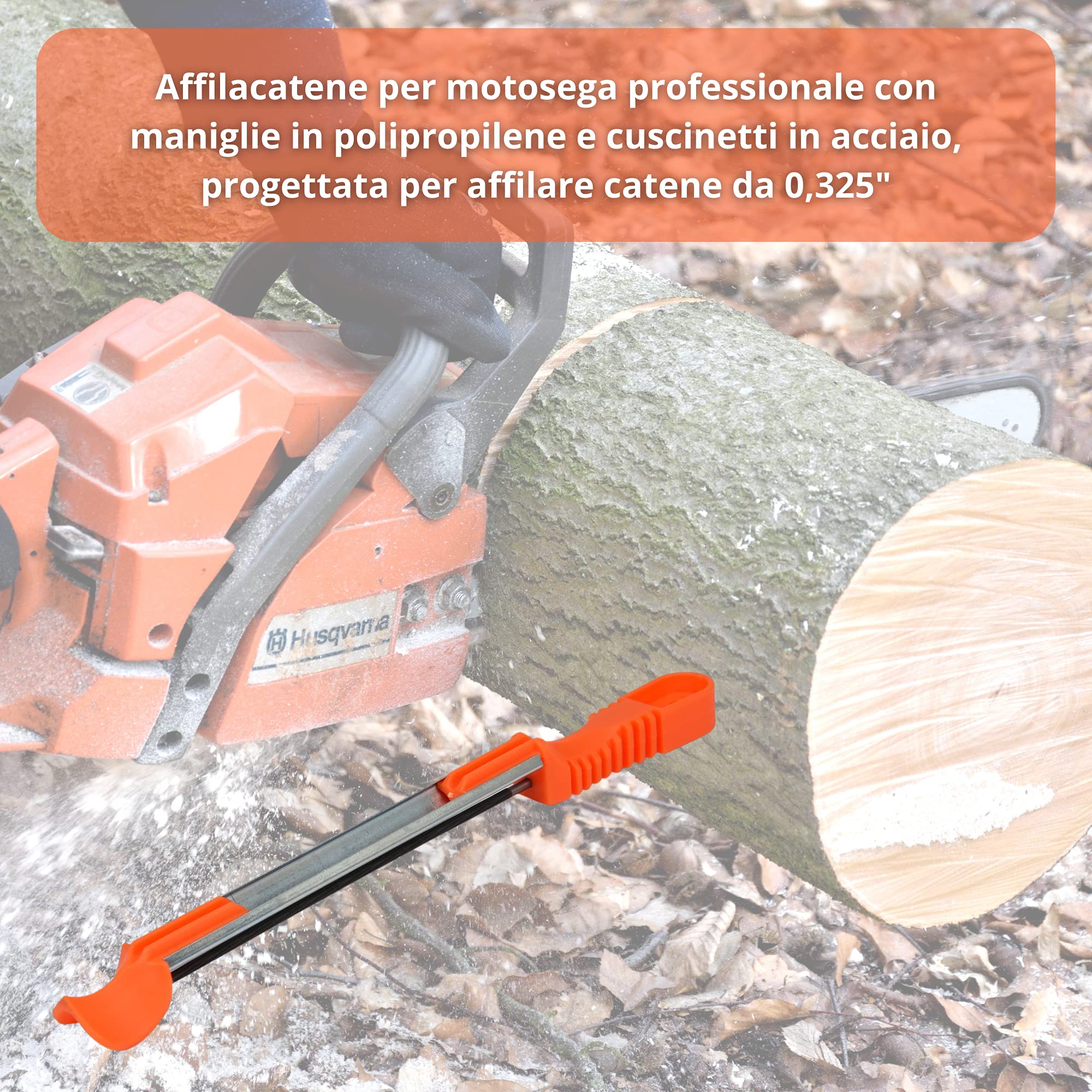 Lime Affutage Chaine Tronconneuse Kit De 6 Limes Pour Chaîne De Tronçonneuse - 3 Tailles (4.0mm, 4.8mm, 5.5mm) Avec Poignée Confort - Affûtage Précis Et Durable Lime Affutage Chaîne De Tronçonneuse