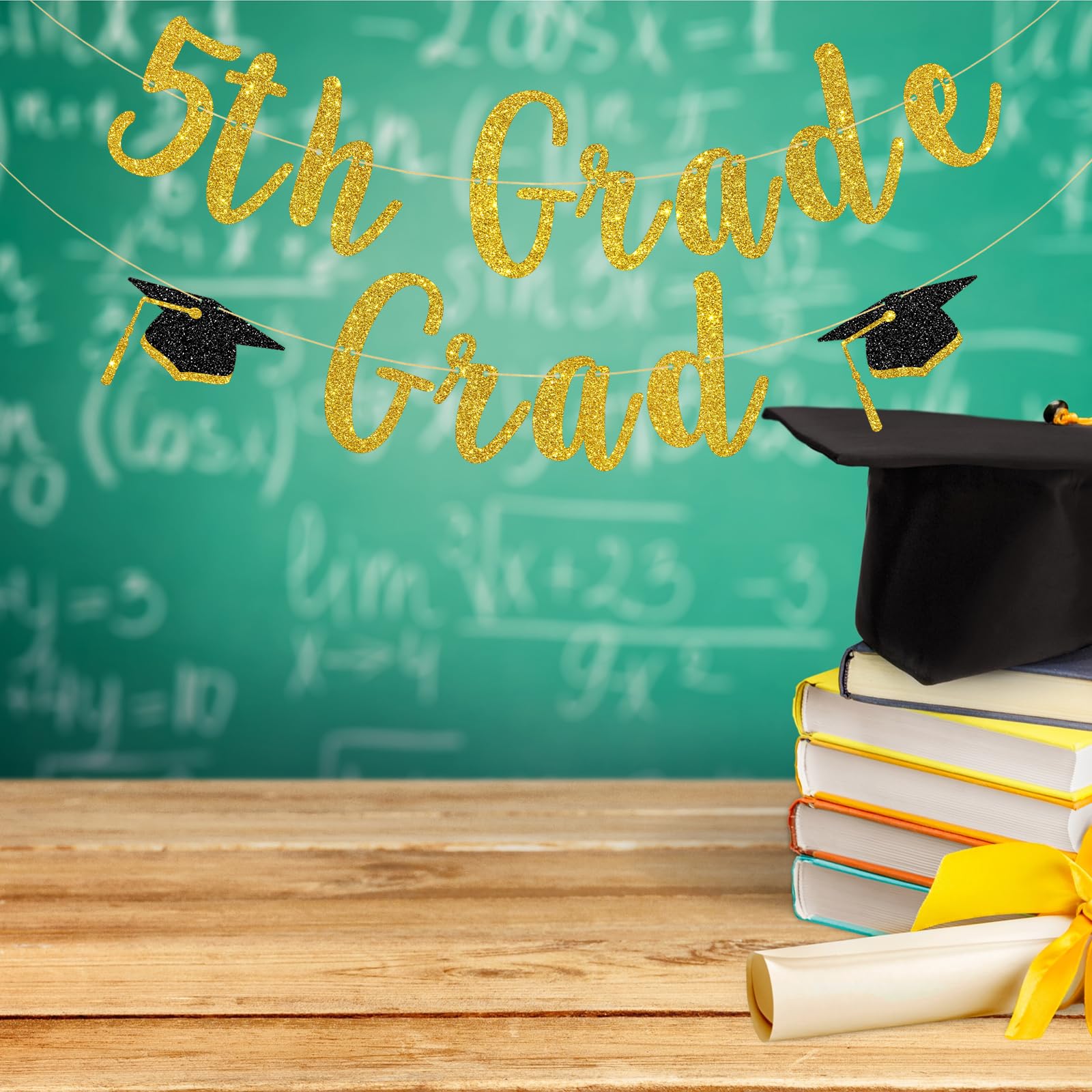 5th Grade Graduation Banner 2022 - Gold Glitter Decor For Kids Graduation Party, Boy Or Girl - View #5