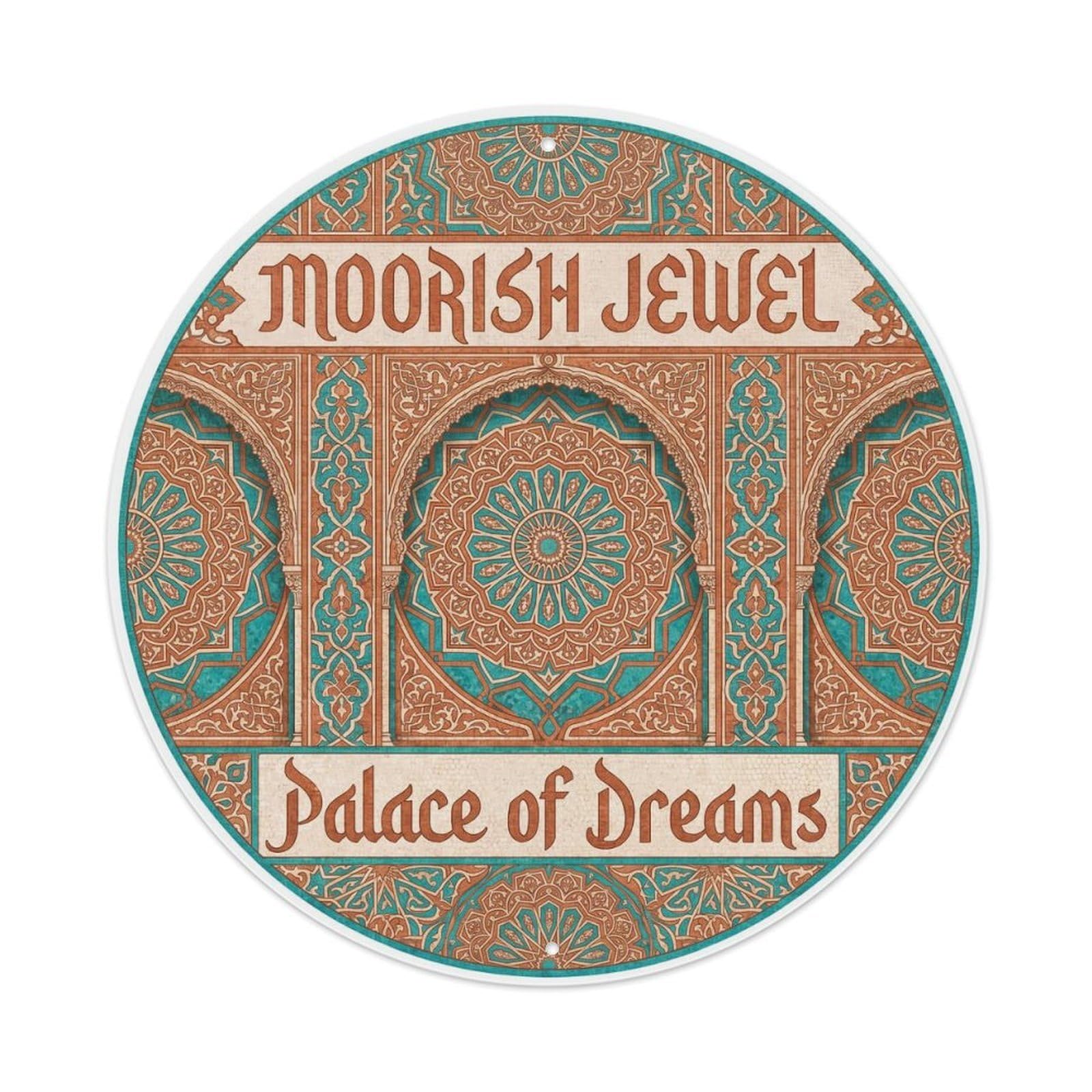 Fqnyr Style Vintage Travel Moorish Palace Jewel Metal Tin Sign