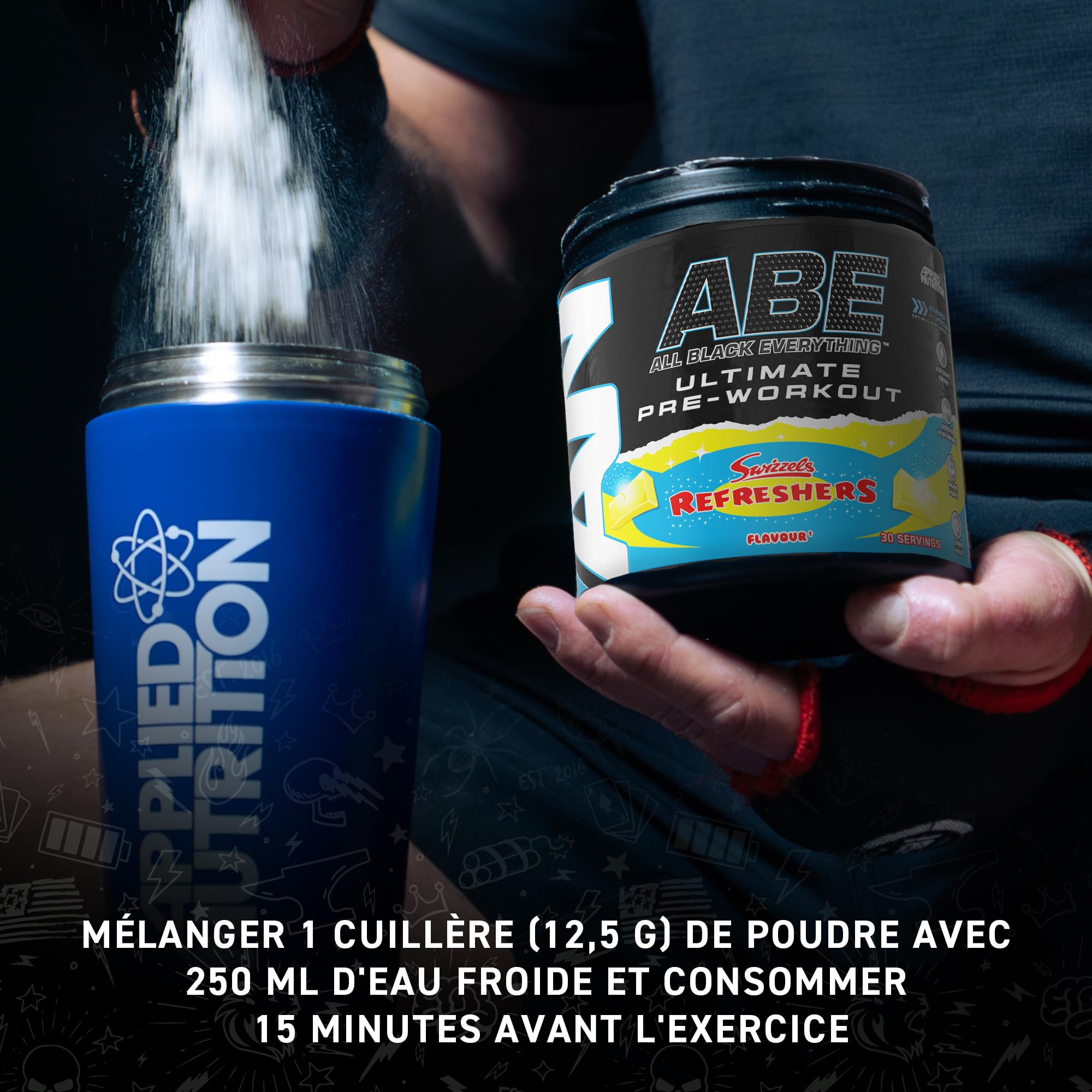 Applied Nutrition ABE Pre Workout, Pomme Acidulée, 375g, 30 Portions