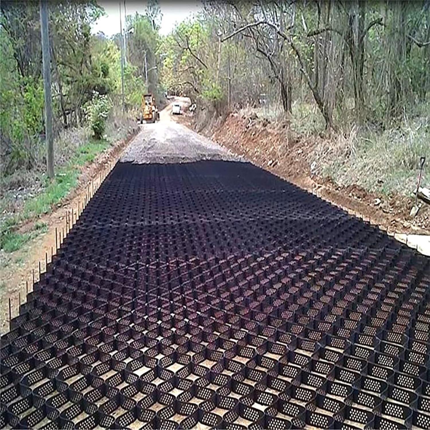 2 Inch Heavy Duty Geocell Ground Grid - Expandable Honeycomb Gravel for Driveways, Patios, and Landscaping(5x8m)