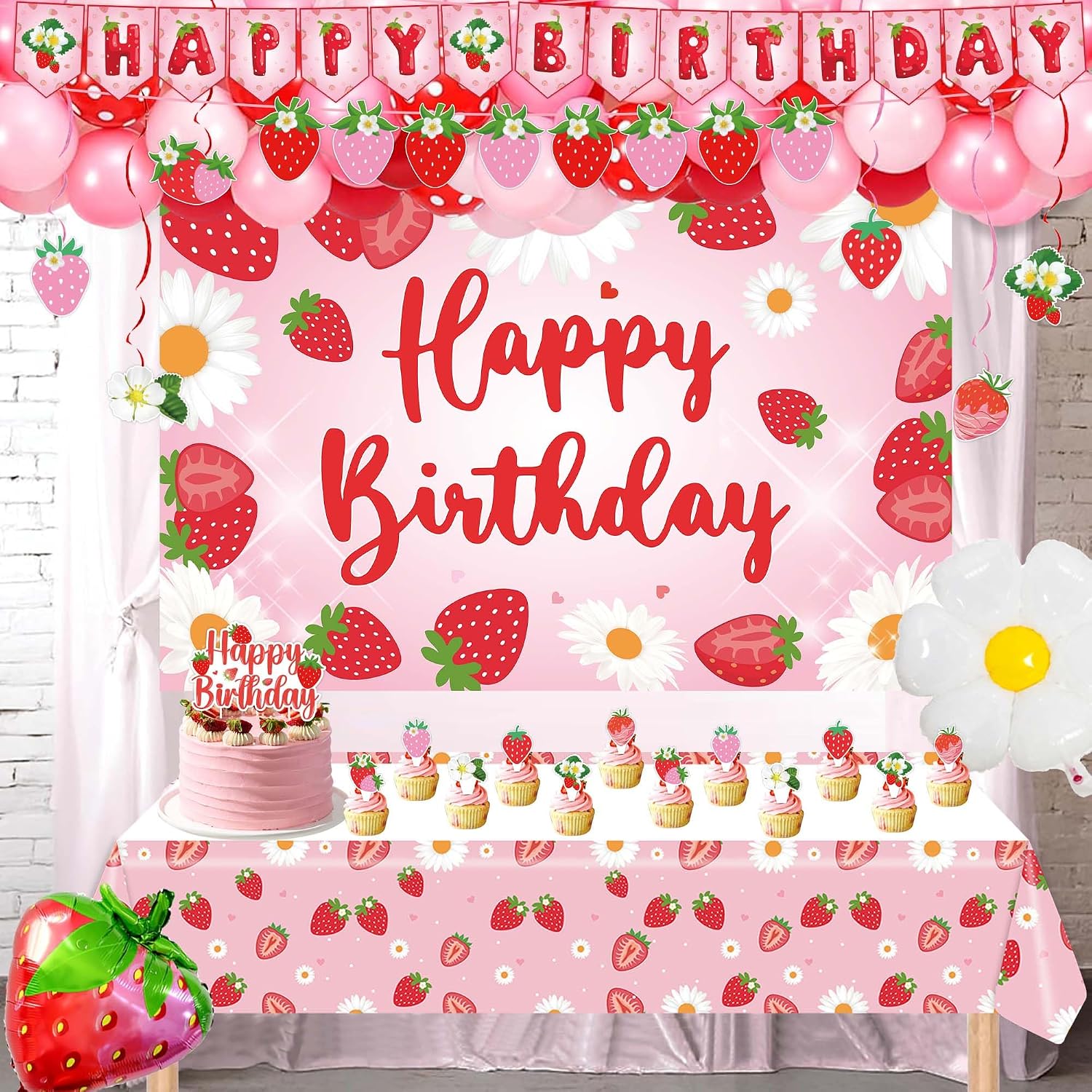 ZOYVUX Strawberry Birthday Party Decorations, Berry Party Supplies image 5