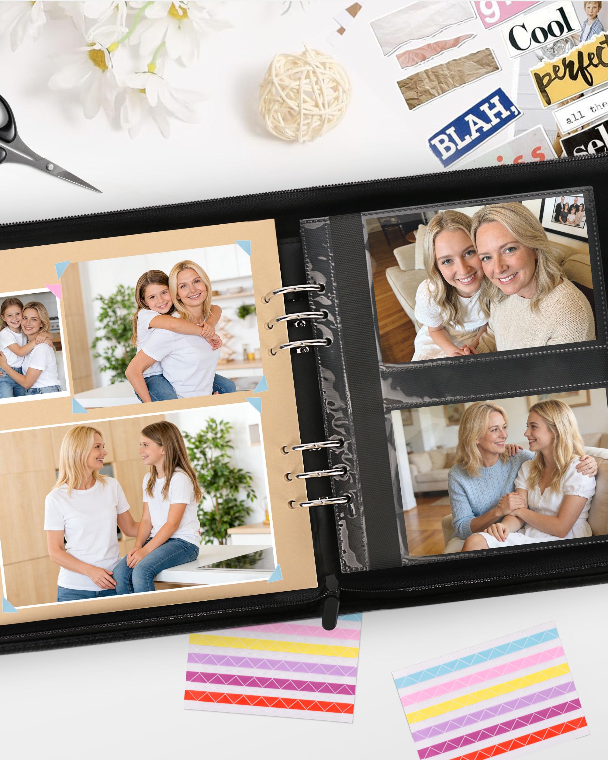 Skórzany album fotograficzny, 100 zdjęć, album fotograficzny z 25 stronami i 20 pustymi albumami do scrapbookingu, album dla córki od ojca i matki, córki, prezent urodzinowy, prezent na ukończenie