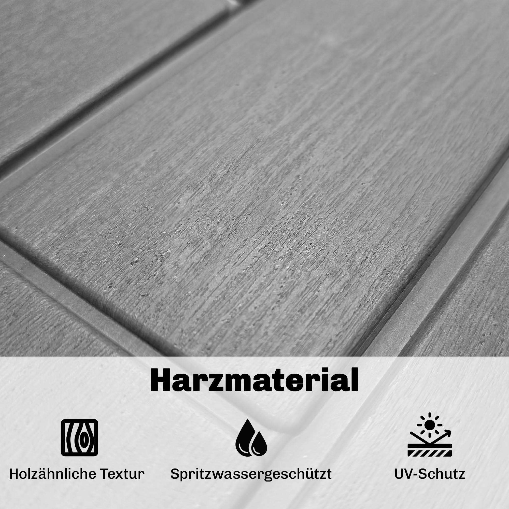 Outsunny Gartenbox 227 Liter Auflagenbox mit Holzoptik Wasserdicht Abschließbar Outdoor Kissenbox aus Kunststoff UV-beständig Aufbewahrungsbox für Garten Balkon Terrasse 106,5 x 43 x 54,5 cm Grau