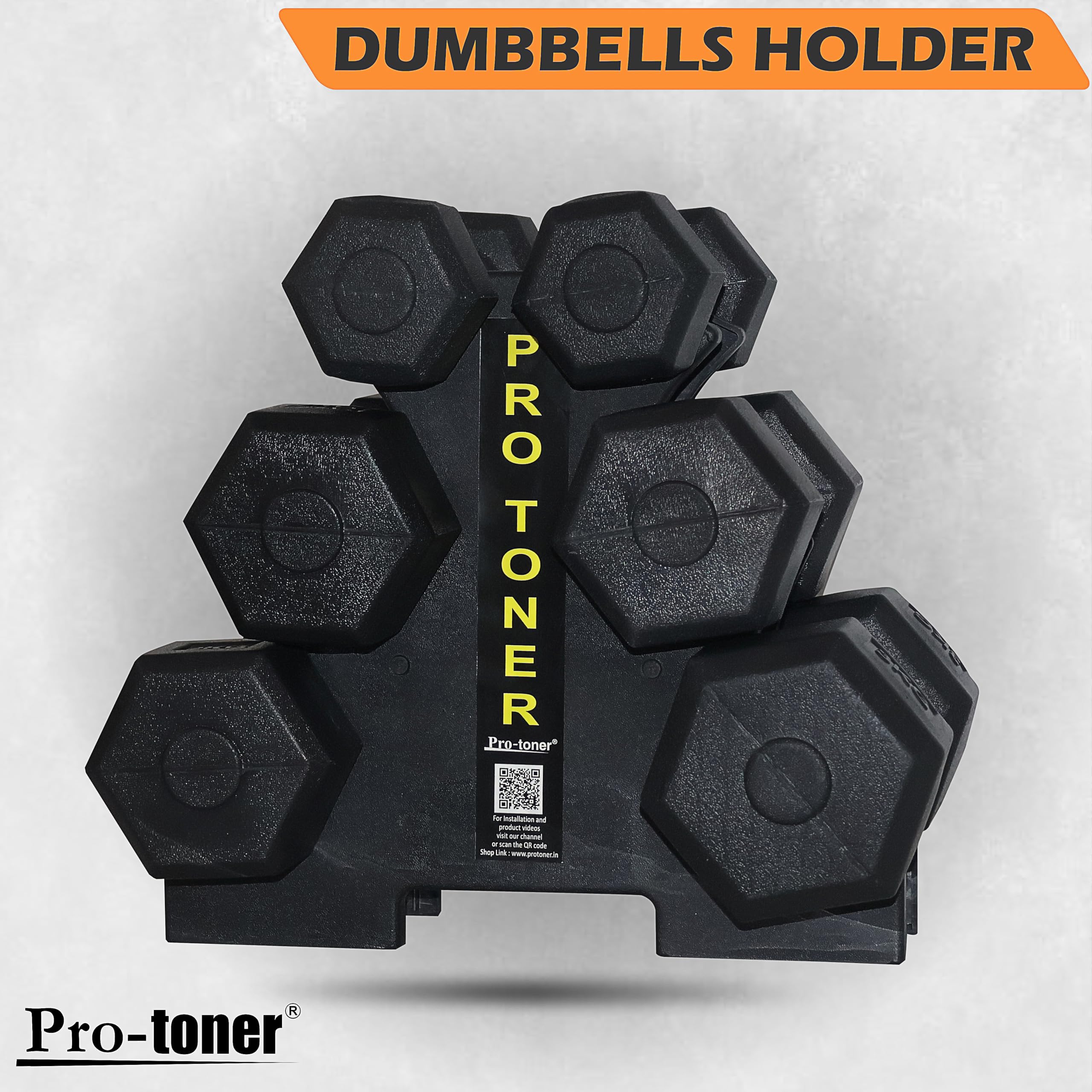 Protoner Dumbbell Rack for 3 Pairs 4