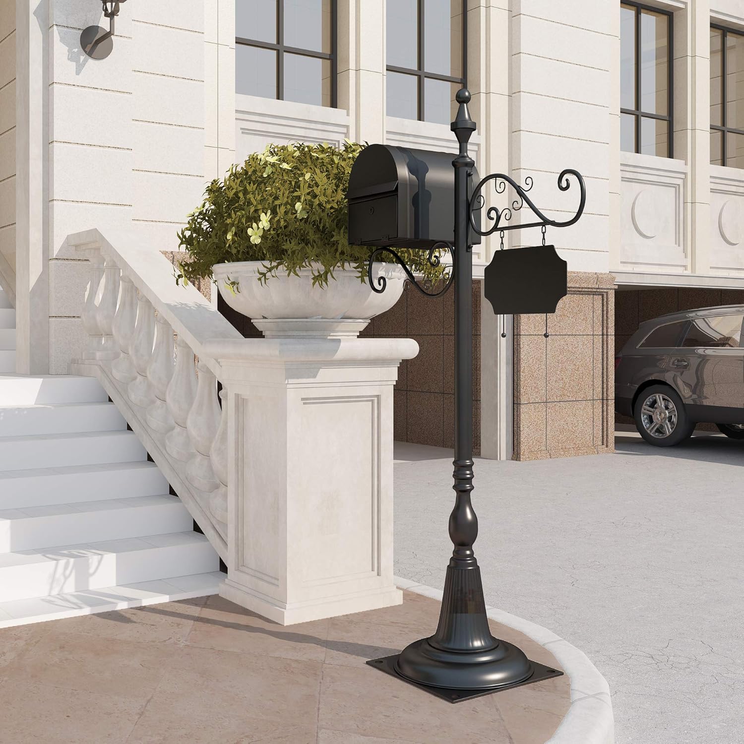 Onе-Dау Sаlе: Uр tо 50% оƒƒ AXDT Avenues Large Mailbox & Post Black Rust Resistant Metal Heavy Duty Mailbox Includes Address Plaque, Scroll & Mounting Hardware with Ball Finial(Black) Frее Shірріng Ovеr $50 AXDT Avenues Large Mailbox & Post Black Rust Resistant Metal Heavy Duty Mailbox Includes Address Plaque, Scroll & Mounting Hardware with Ball Finial(Black)