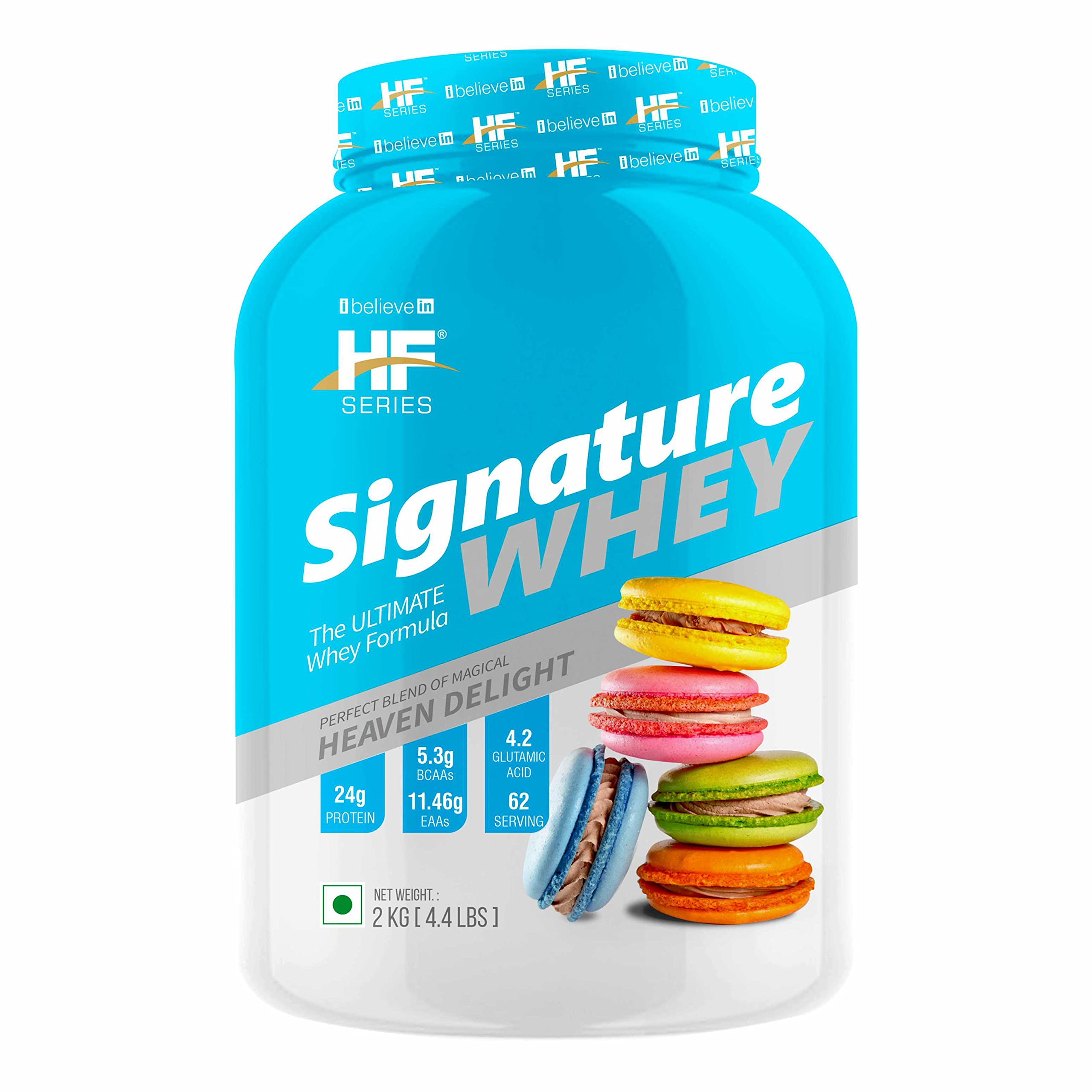 Buy HF Series Signature Whey Protein Powder with 24G Protein,5G BCAAs