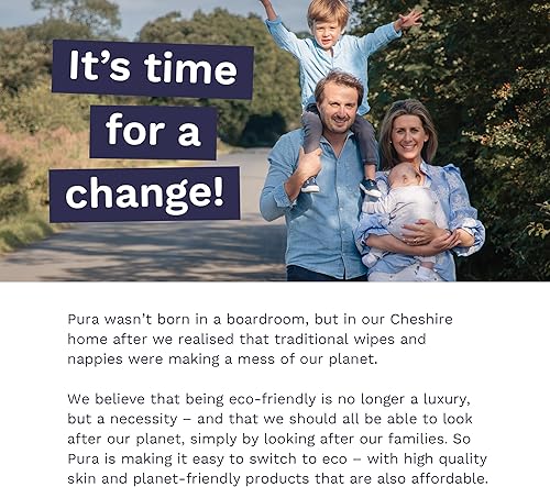 Miniatura 5 de Pura Pañales ecológicos talla 3 (9-20 libras) hipoalergénicos, algodón orgánico suave, sostenible, hasta 12 horas de protección contra fugas,