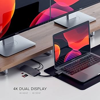Satechi Type-C Dual Multimedia Adapter with Dual 4K HDMI