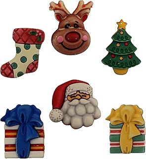 Buttons Galore Christmas Craft & Sewing Buttons - Here Comes Santa - Set of 3 Cards