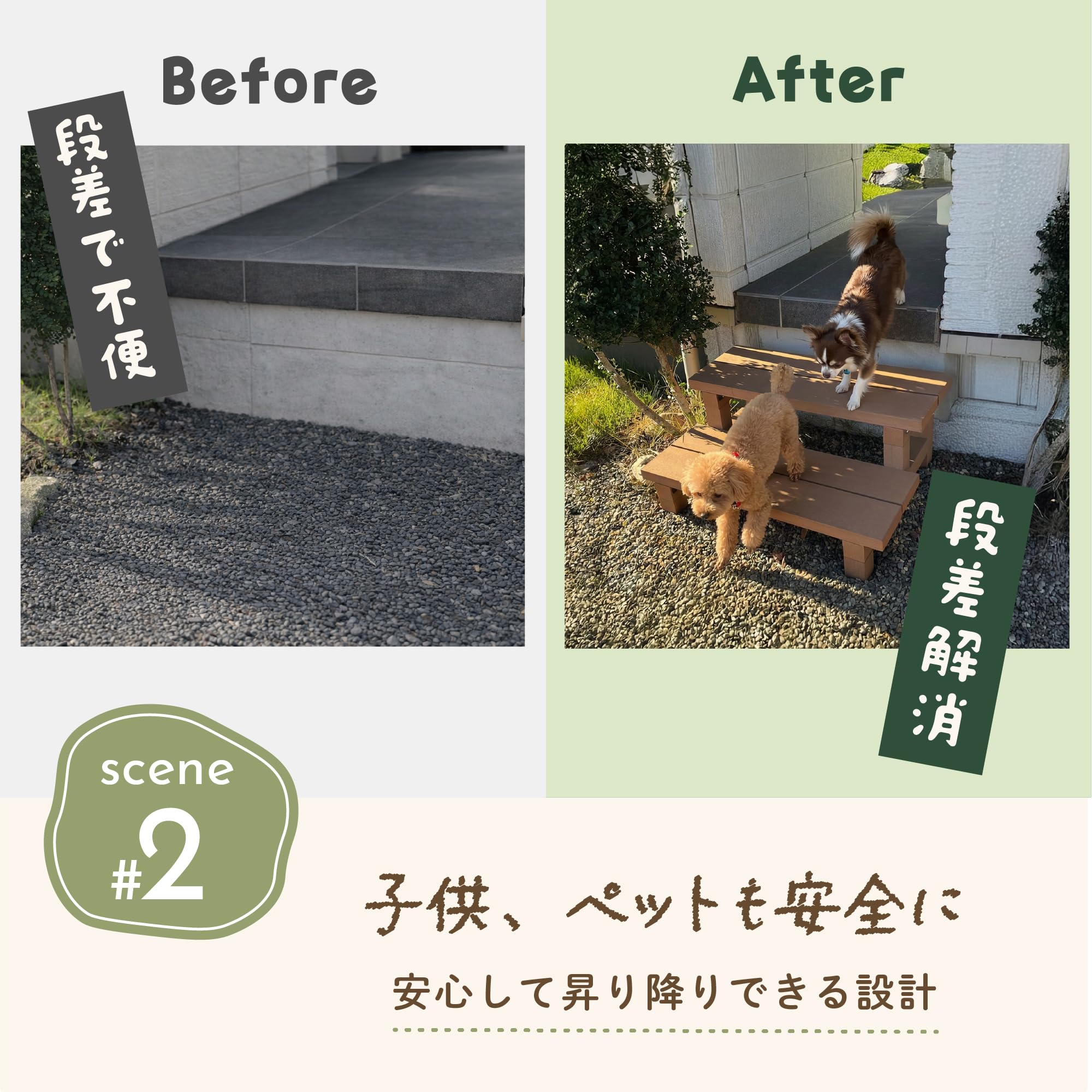 Amazon.co.jp: アイガーデン(igarden) アイウッド 人工木 2段ステップ