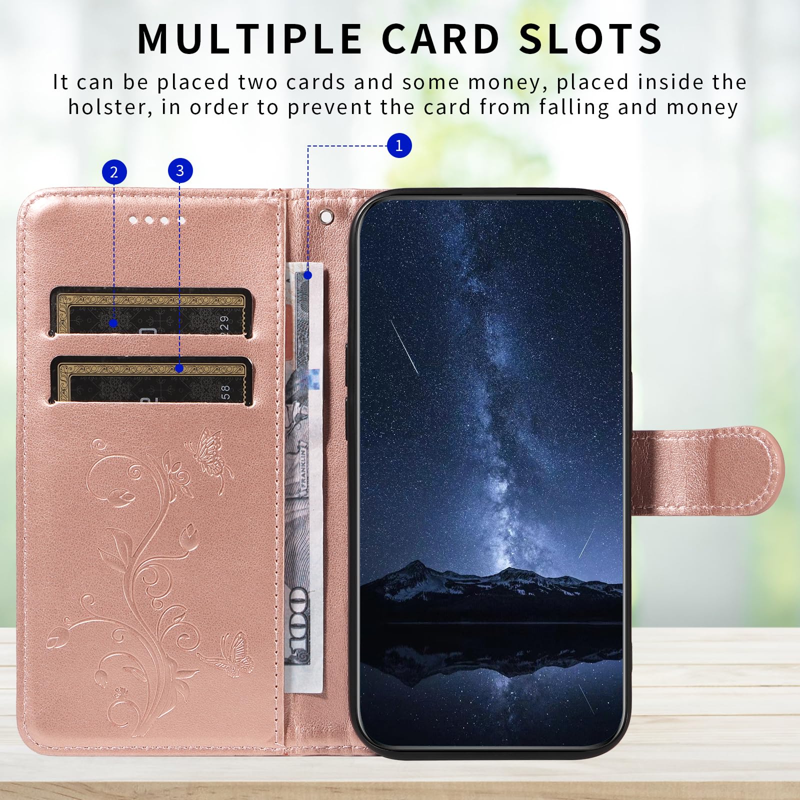 Per Motorola G04 Telefono Custodia Portafoglio Flip Similpelle Stand Slot Scheda