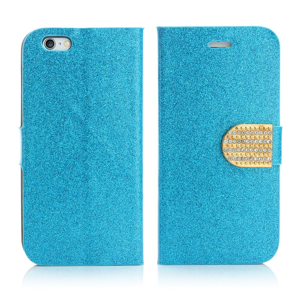 TrenroDiamond Luxury Filp Wallet Case for iPhone 6 - Blue