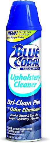 Blue Coral (DC22-6PK) Dri-Clean limpiador de vestiduras con eliminador de olores  22,8 oz, (paquete de 6)