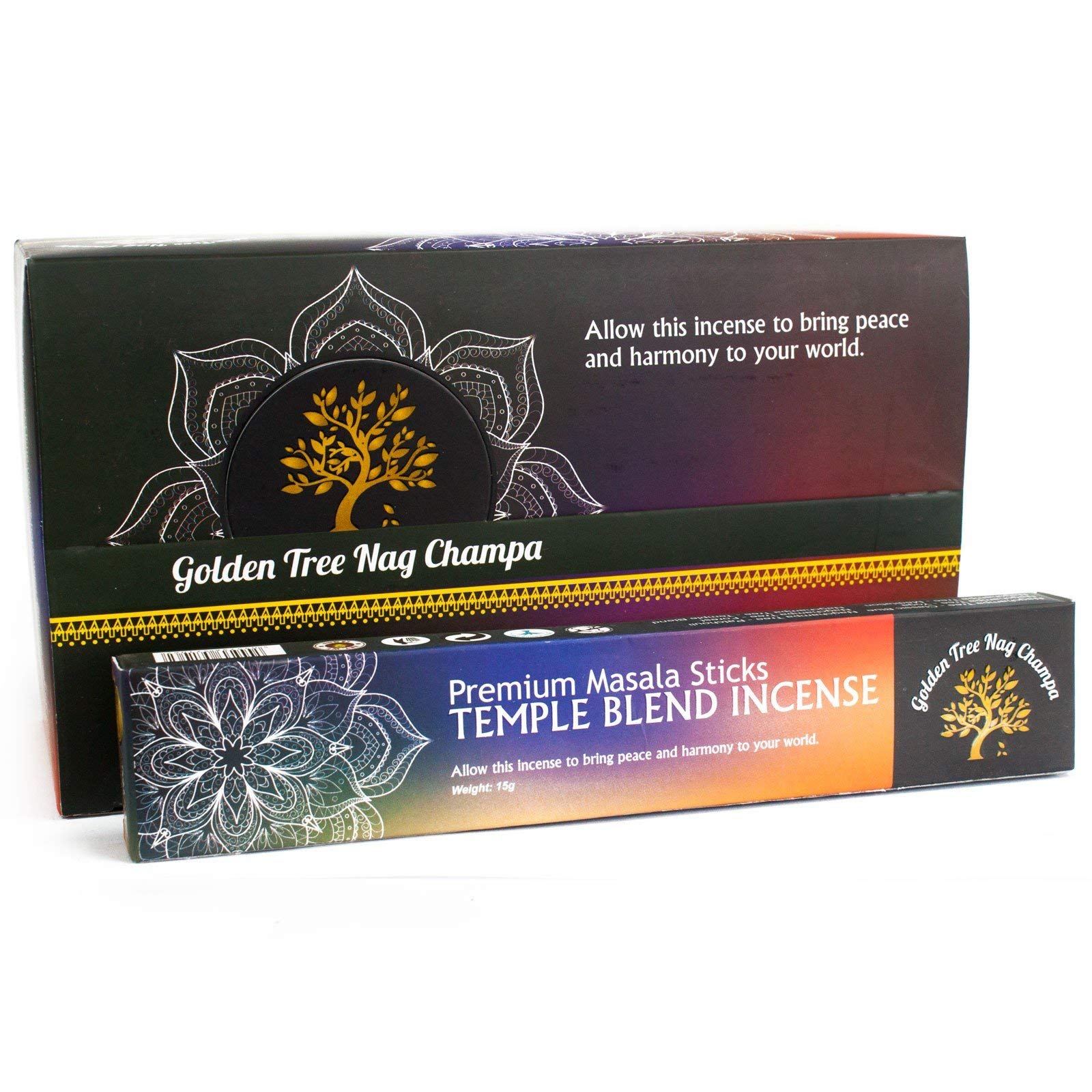 Ancient Wisdom Golden Tree Nag Champa Incense - Temple Blend-Nct-06