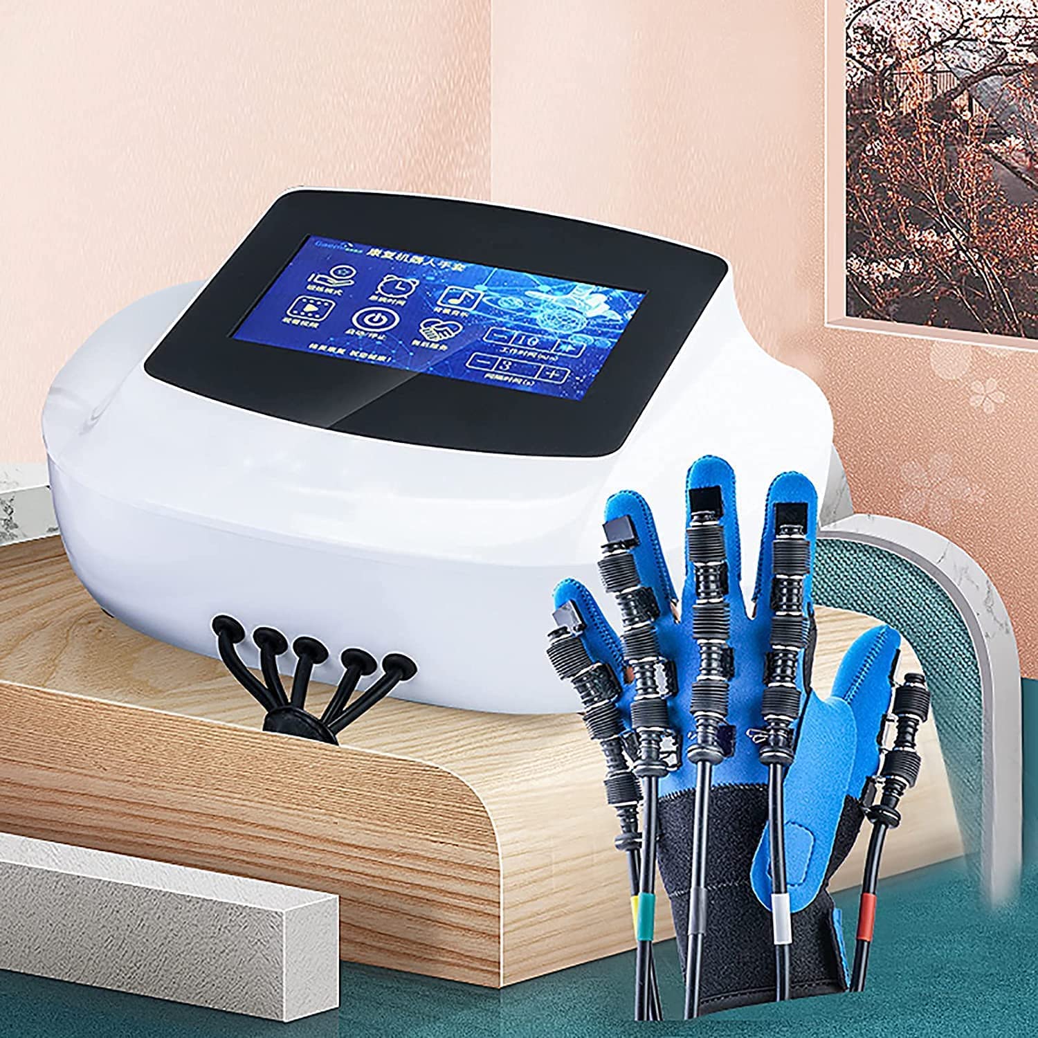 Entrenador De Rehabilitación De Dedos para Hemiplejía, Guantes De Robot De Rehabilitación, para Entrenamiento, Corrección De Flexión De Dedos, Ejercicio De Extensión De Dedos