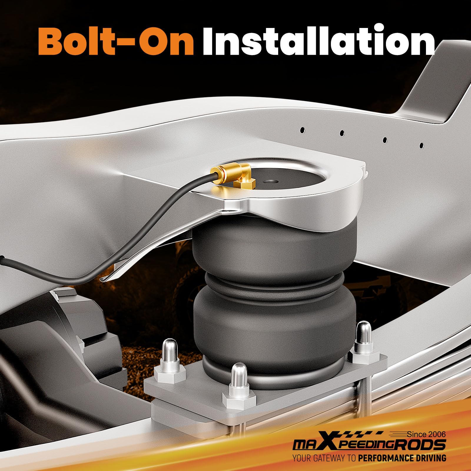 maXpeedingrods Molla d'aria posteriore con misuratore Kit per 1994 – 4000 kg