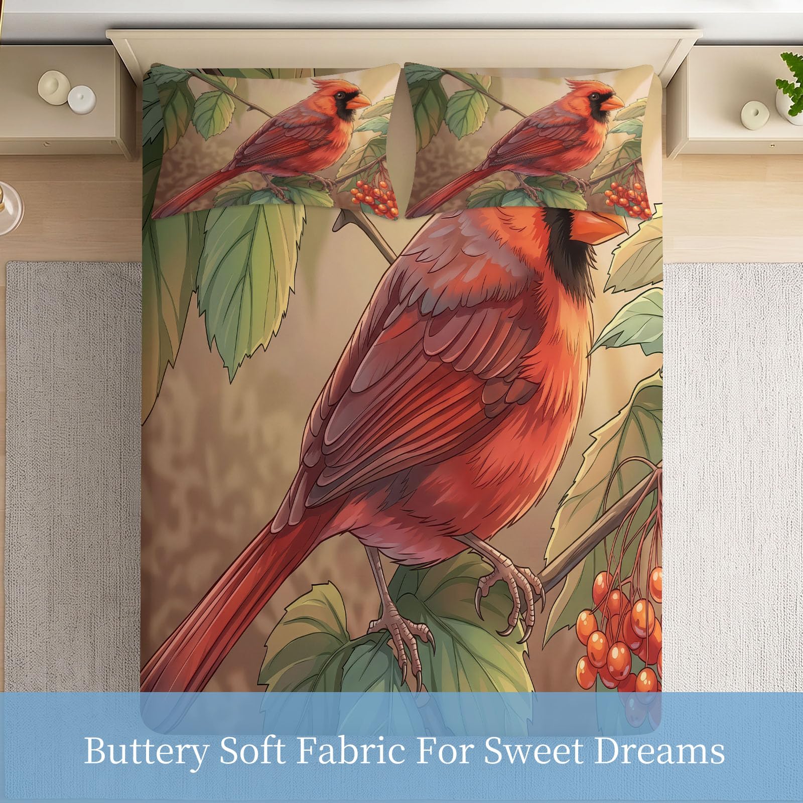 Sábana bajera ajustable para cama individual rústica de 90 x 190 cm, de microfibra suave, para niños y adolescentes, resistente a la decoloración, con bolsillo profundo de 30 cm, color rojo