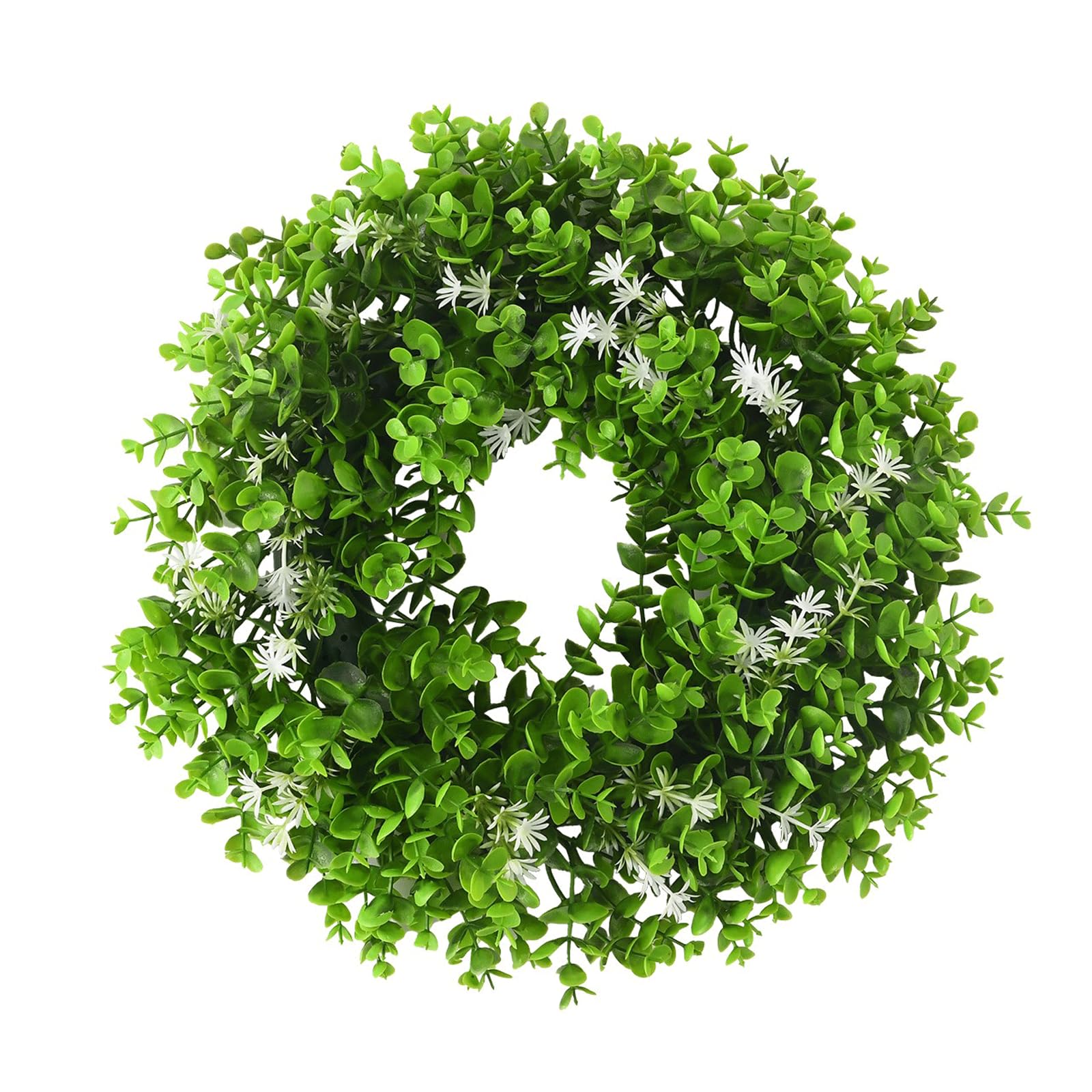 Ghirlanda di eucalipto artificiale per porta d'ingresso, ghirlanda di eucalipto fresca e festosa per porta d'ingresso, decorazione primaverile ed estiva per porta d'ingresso