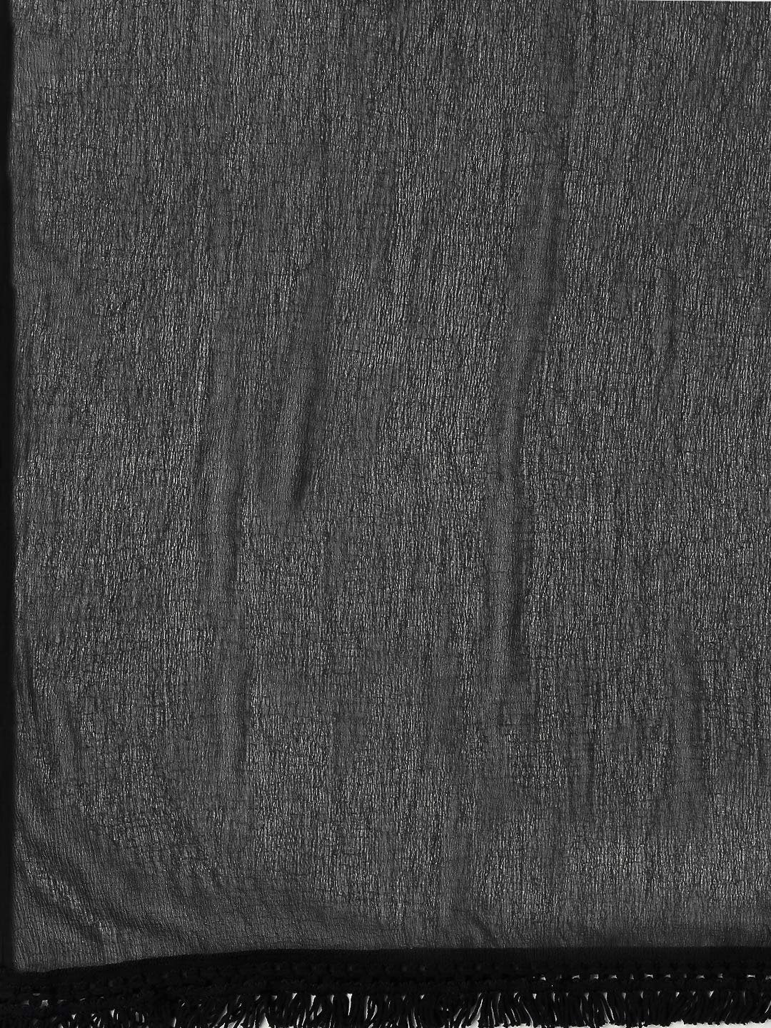 DUPATTA BAZAAR Woman's Black Chiffon Dupatta with lace on border. - Image 5 thumbnail