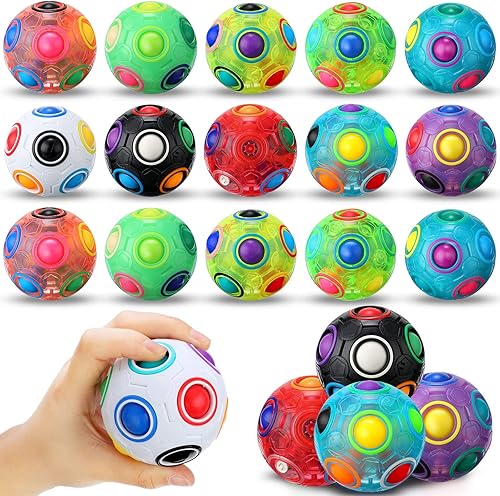 10 piezas de rompecabezas de arco iris, bola mágica de arco iris, juguete para aliviar el estrés para adolescentes y adultos, niños y niñas, juguete disponible en Yaxa Colombia