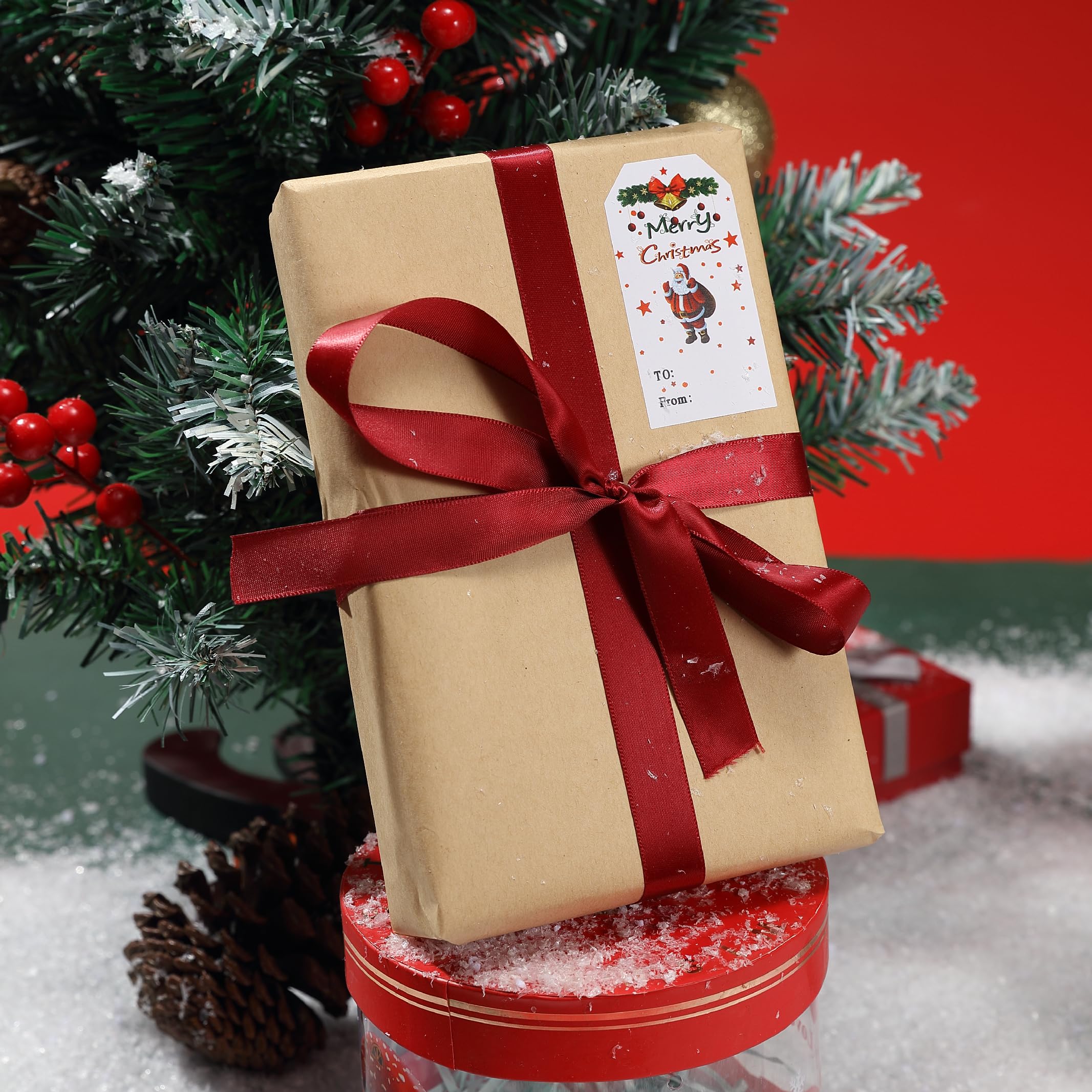 300 etiquetas de regalo de Navidad, etiquetas adhesivas con nombre para regalos de Navidad, etiquetas de regalo (pulgadas, 3 x 1.6)