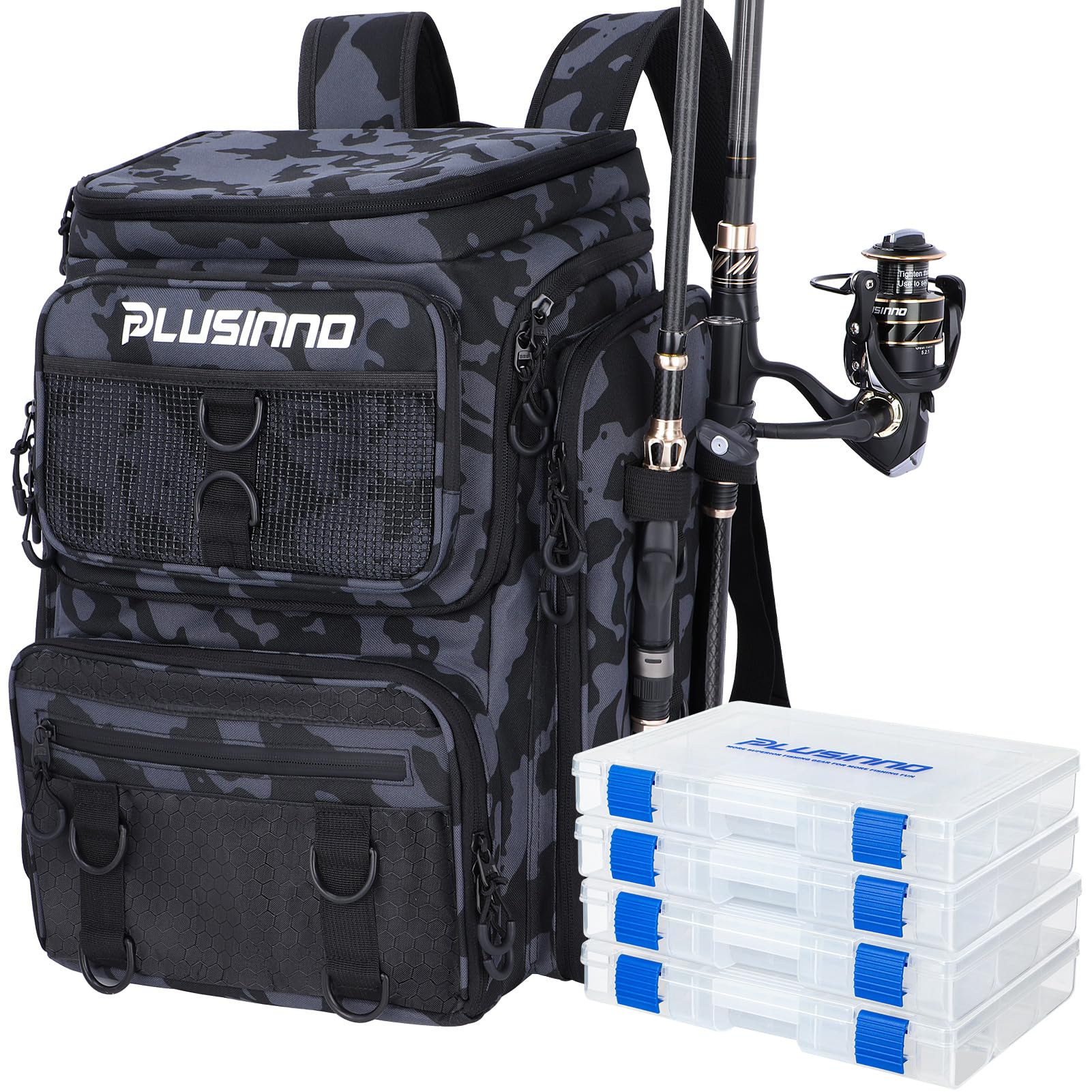 PLUSINNO Fishing Backpack - Tackle Storage & FREE SHIPPING -10