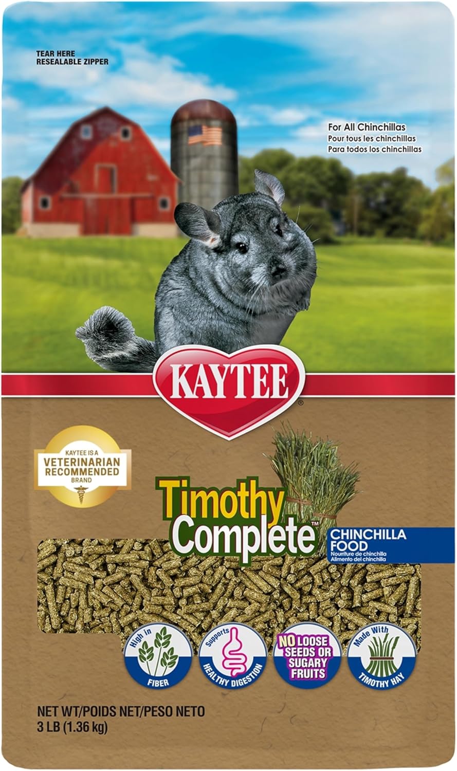 Kaytee Timothy Complete Pet Chinchilla Food, 3 Pound Kaytee Timothy Complete Pet Chinchilla Food, 3 Pound