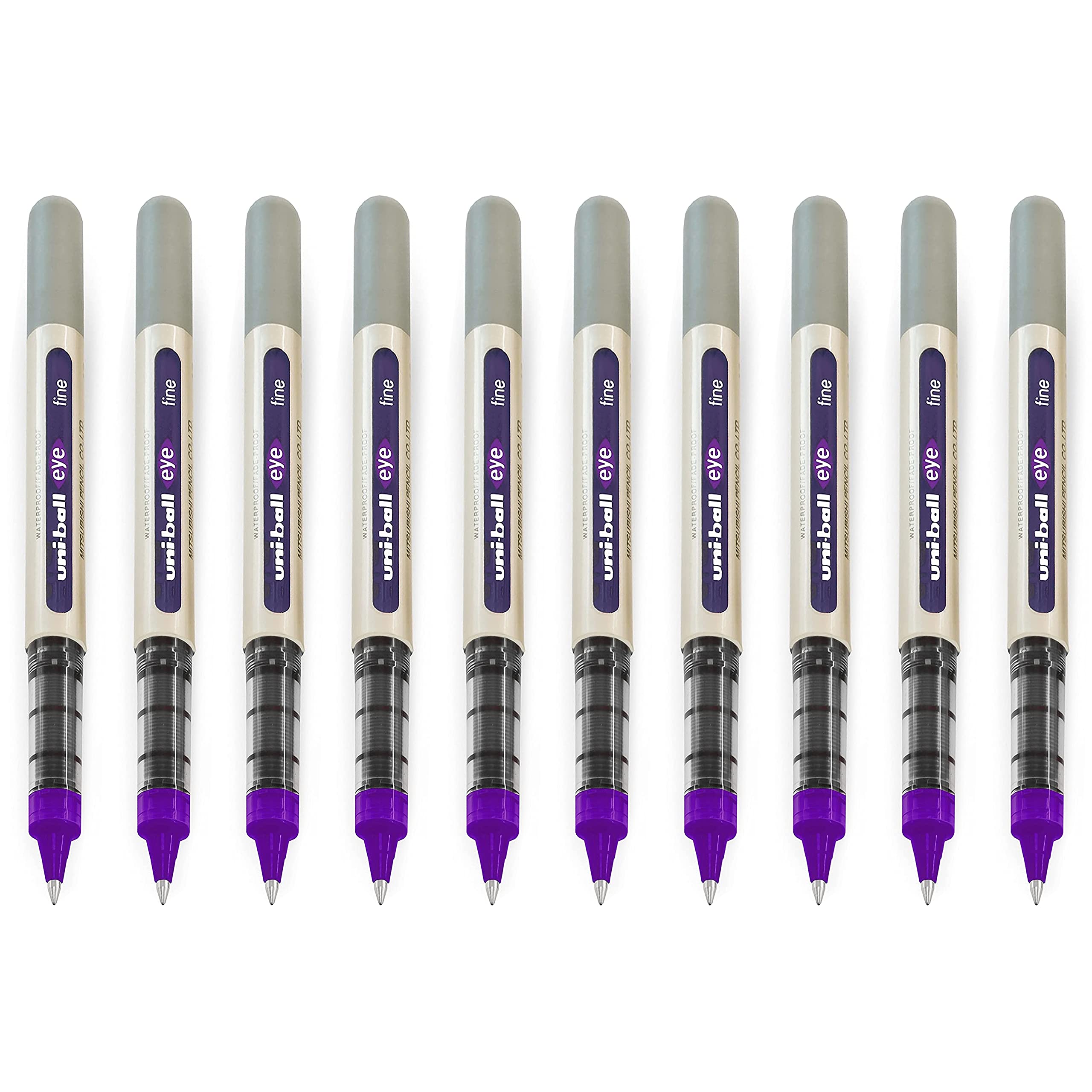 uni-ball Eye UB-157 Tintenroller, 0,7 mm Spitze, Violett, 10 Stück