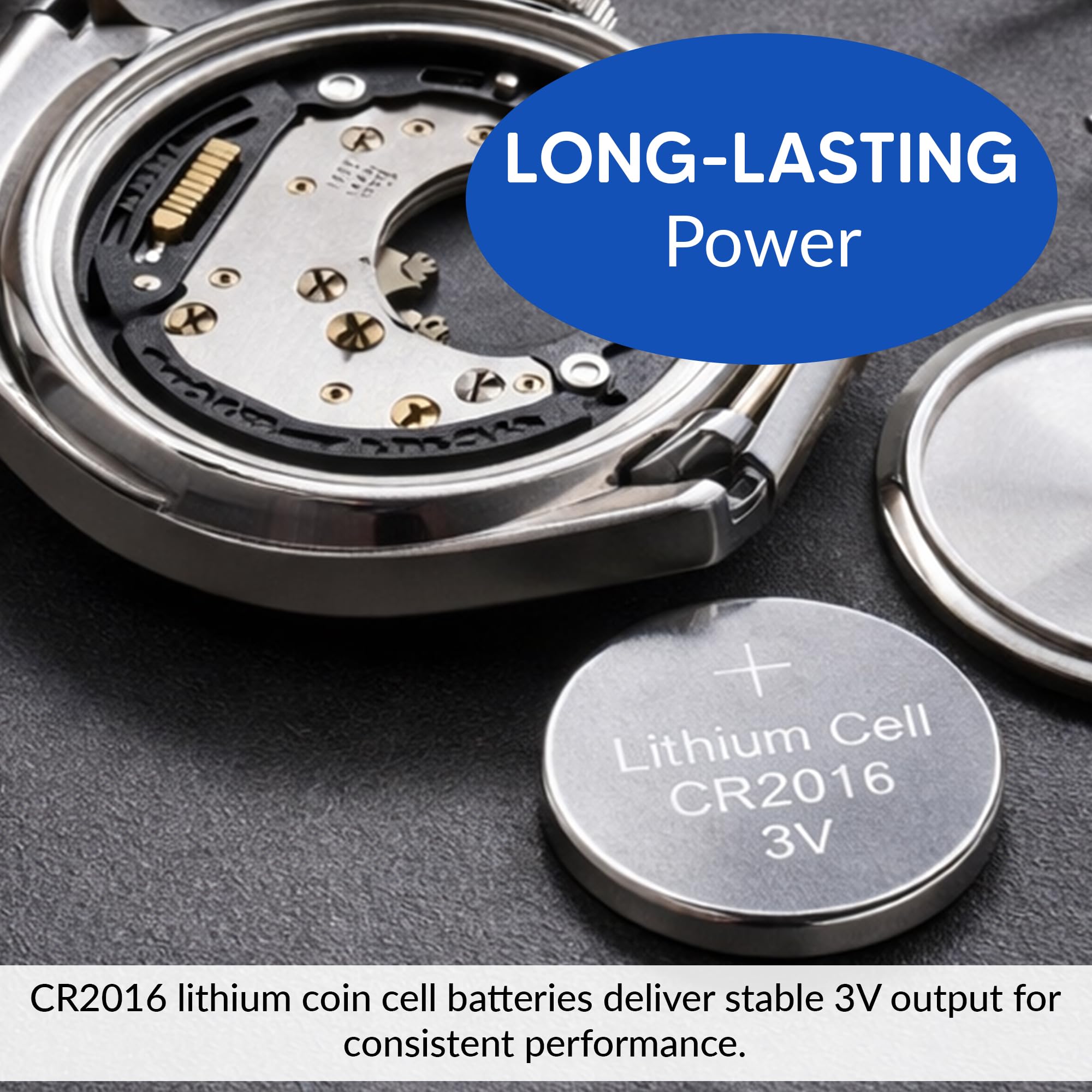 OBD CR2016 Lithium Coin Cell Battery 3V Long Lasting Power Button Batteries for Watches Key Fobs Remotes Calculators Electronics (5) — view 6