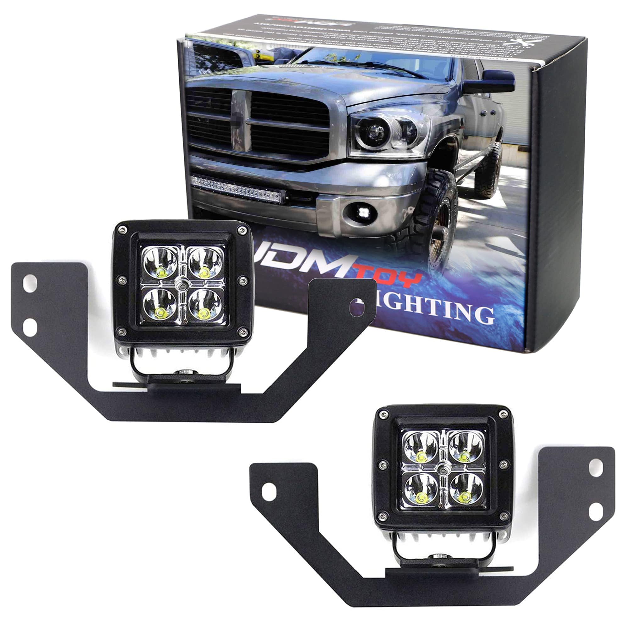 ram 1500 pod fog lights Amazon.com: iJDMTOY LED Pod Light Fog Lamp Kit Compatible With Dodge RAM  1500 2500 3500 & Durango, Includes (2) 20W High Power LED Cubes, Foglight  Location Mounting Brackets & Wiring/Adapter Harnesses : Automotive