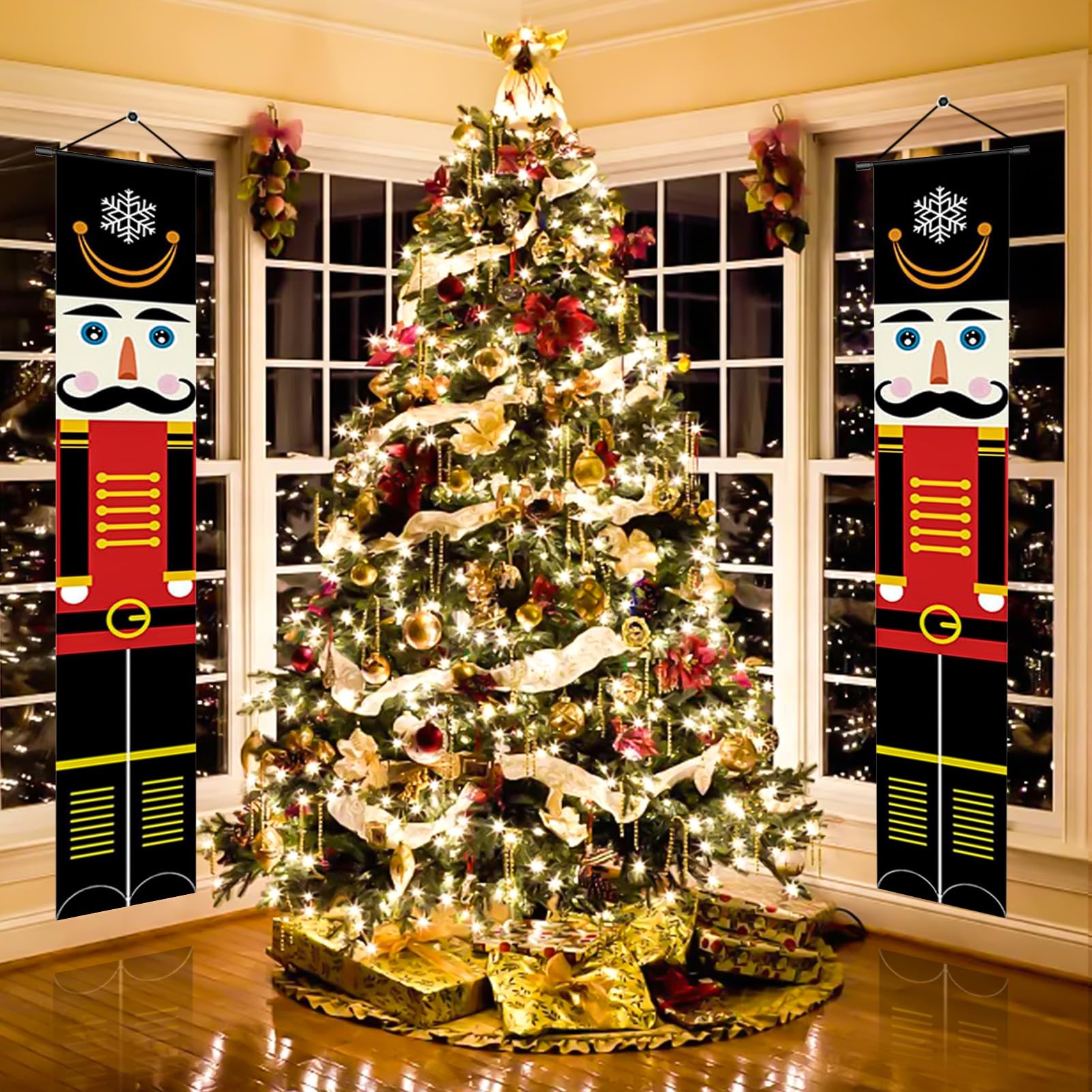 Striscione Natalizio Schiaccianoci 180x30 Cm - Decorazione Per Porta, Casa E Esterni - Foto 11