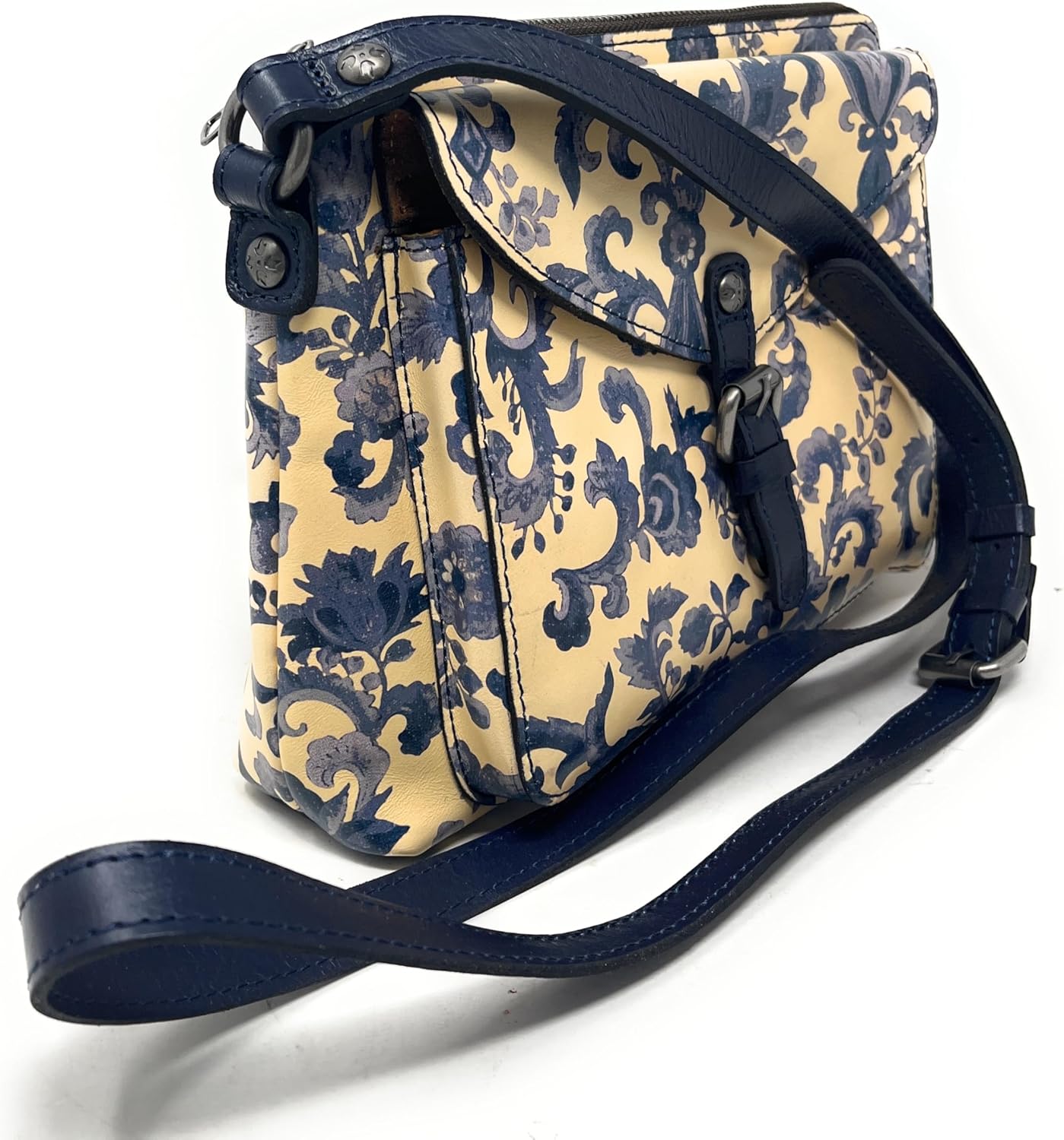 Patricia Nash Avellino Leather Crossbody Bag, Blue