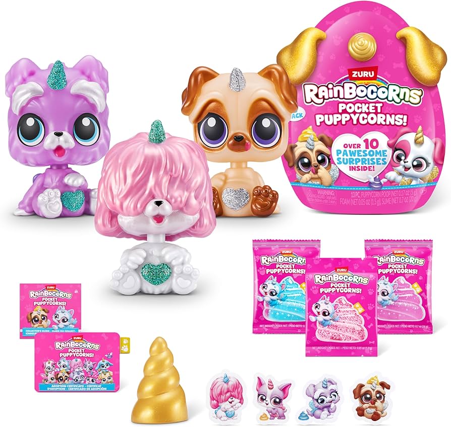 Amazon.com: Rainbocorns Pocket Puppycorn 3 Pack by ZURU Toy Puppy