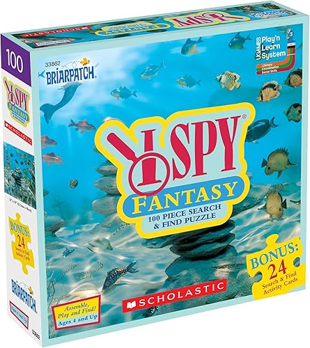 Briarpatch, I SPY Fantasy - Rompecabezas de 100 piezas para buscar y encontrar, basado en libros de búsqueda y búsqueda, aprendizaje preescolar para