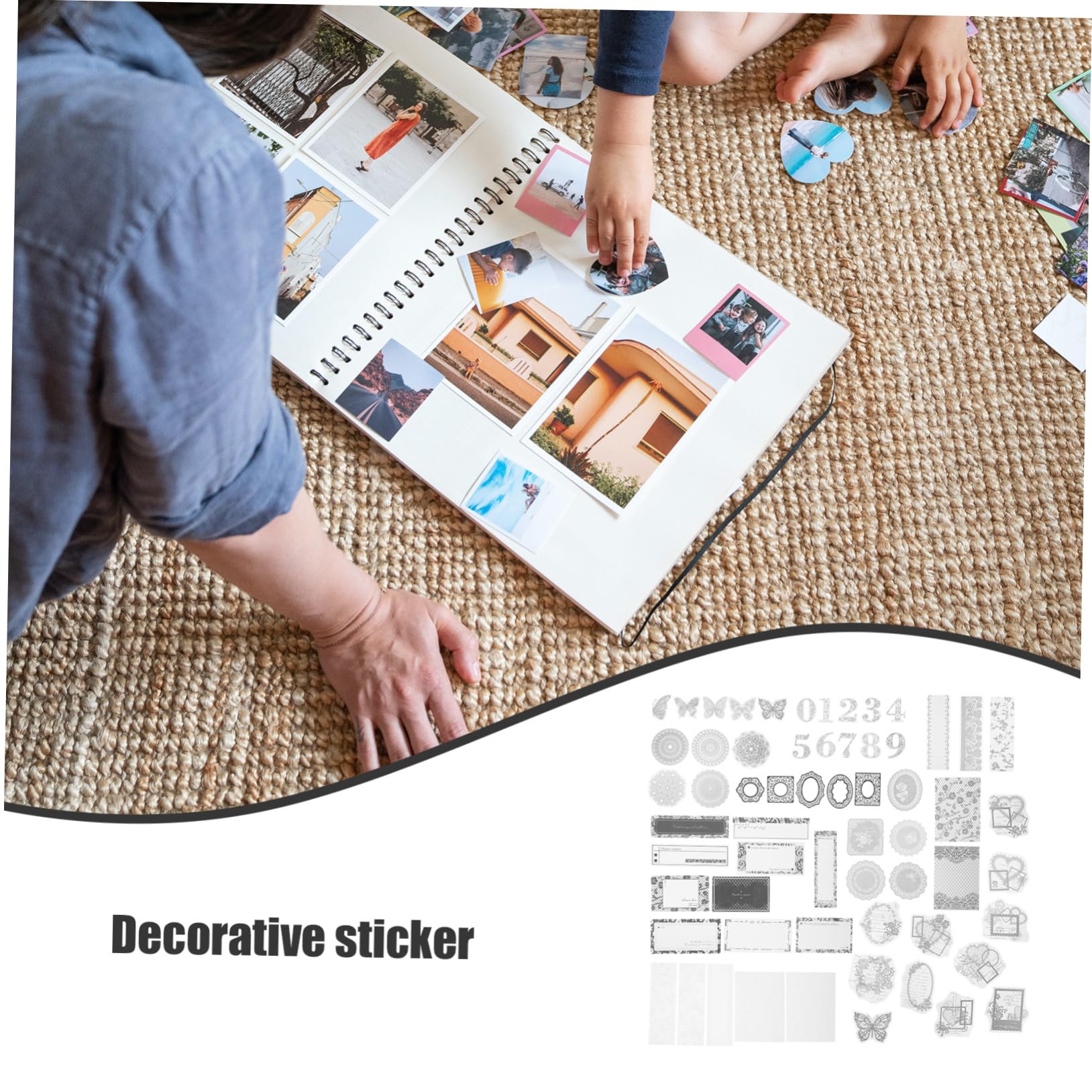 Housoutil 3 Set Adesivi Decorativi Per Scrapbook E Diario Decorazione Carta Per Album Fotografici E Progetti Fai Da Te Materiale E Stampa Hd 100 Pezzi * 3
