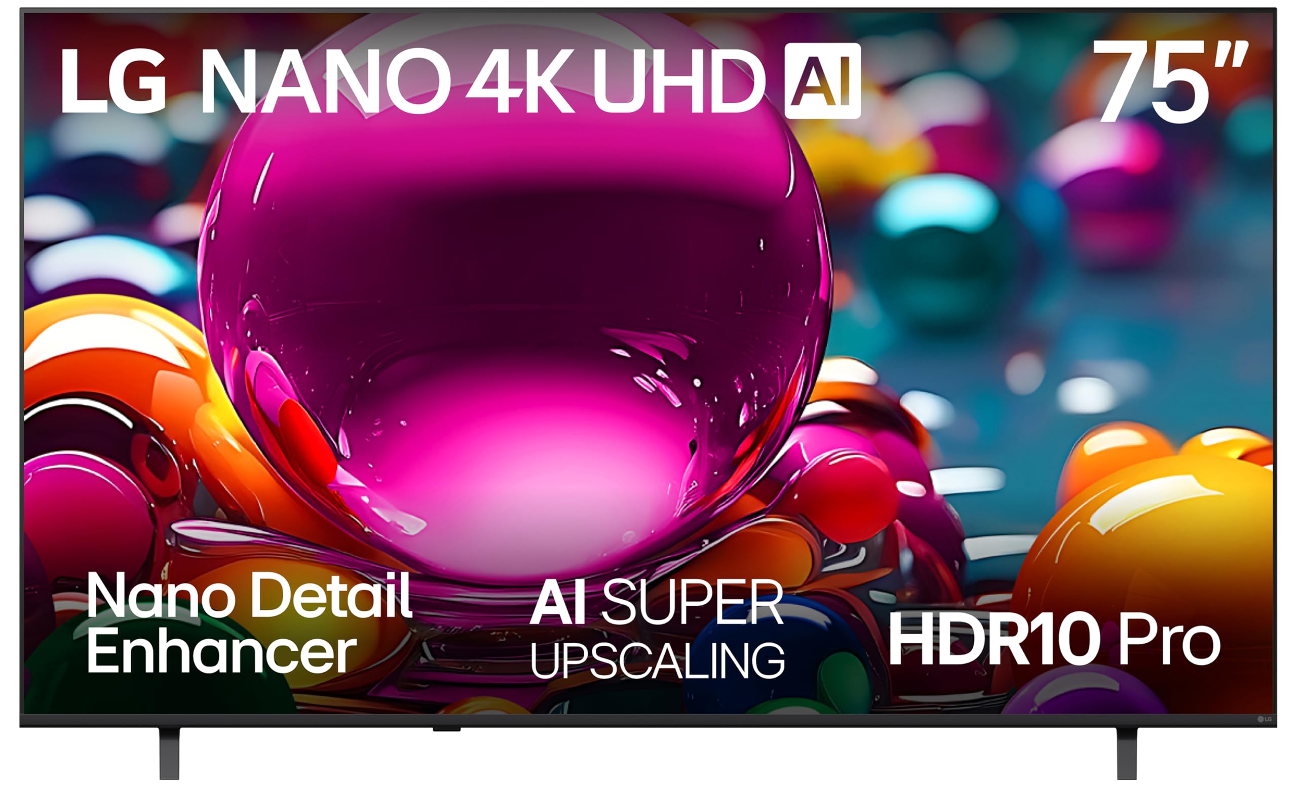 Photo 1 of LG 75-Inch Class Nano AI 4K NU85 Series Smart TV w/AI Sound Pro, HDR10, AI 4K Super Upscaling, Filmmaker Mode, Wow Orchestra, Compatible with Alexa (75NU850BPUA, 2026)