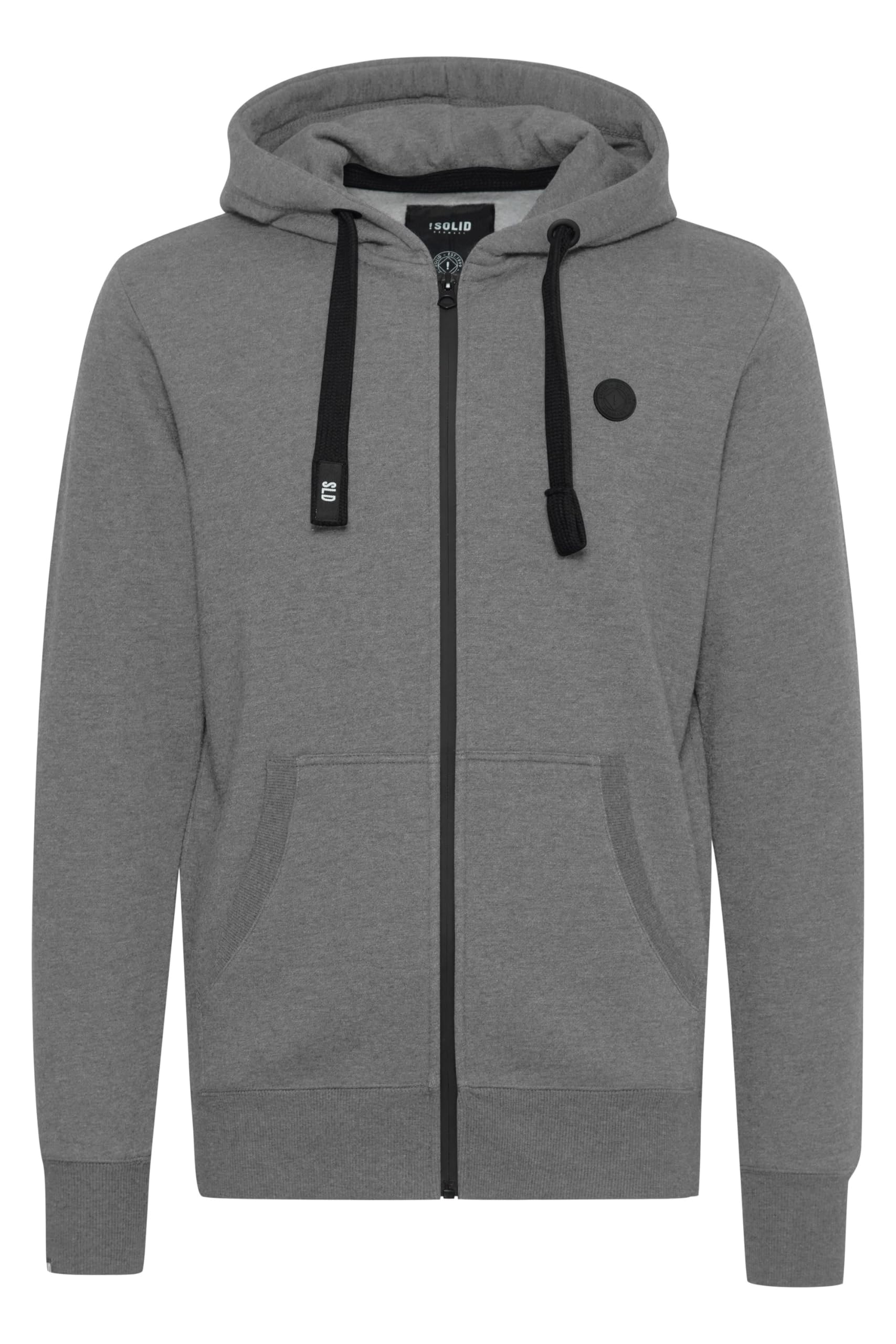 Solid SDBene Zip Hoodie heren sweatjack met capuchon en ritssluiting, grijs (grey melange 8236), XXL