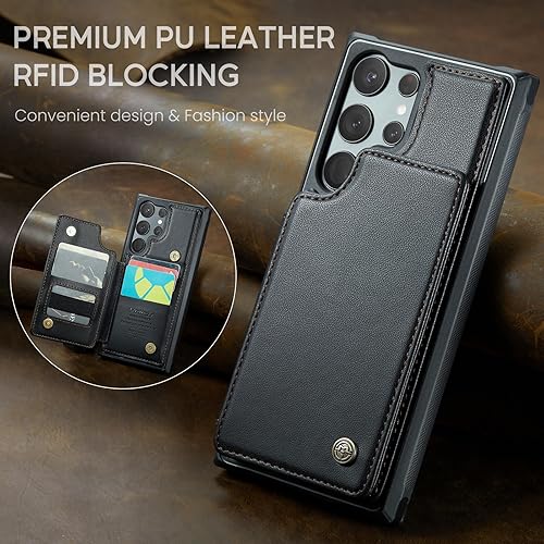 Miniatura 8 de Vinich for Samsung Galaxy S23 Ultra Wallet Case with Card Holder, RFID Blocking Credit Slots Kickstand Shockproof Phone Cover Fit for Galaxy S23