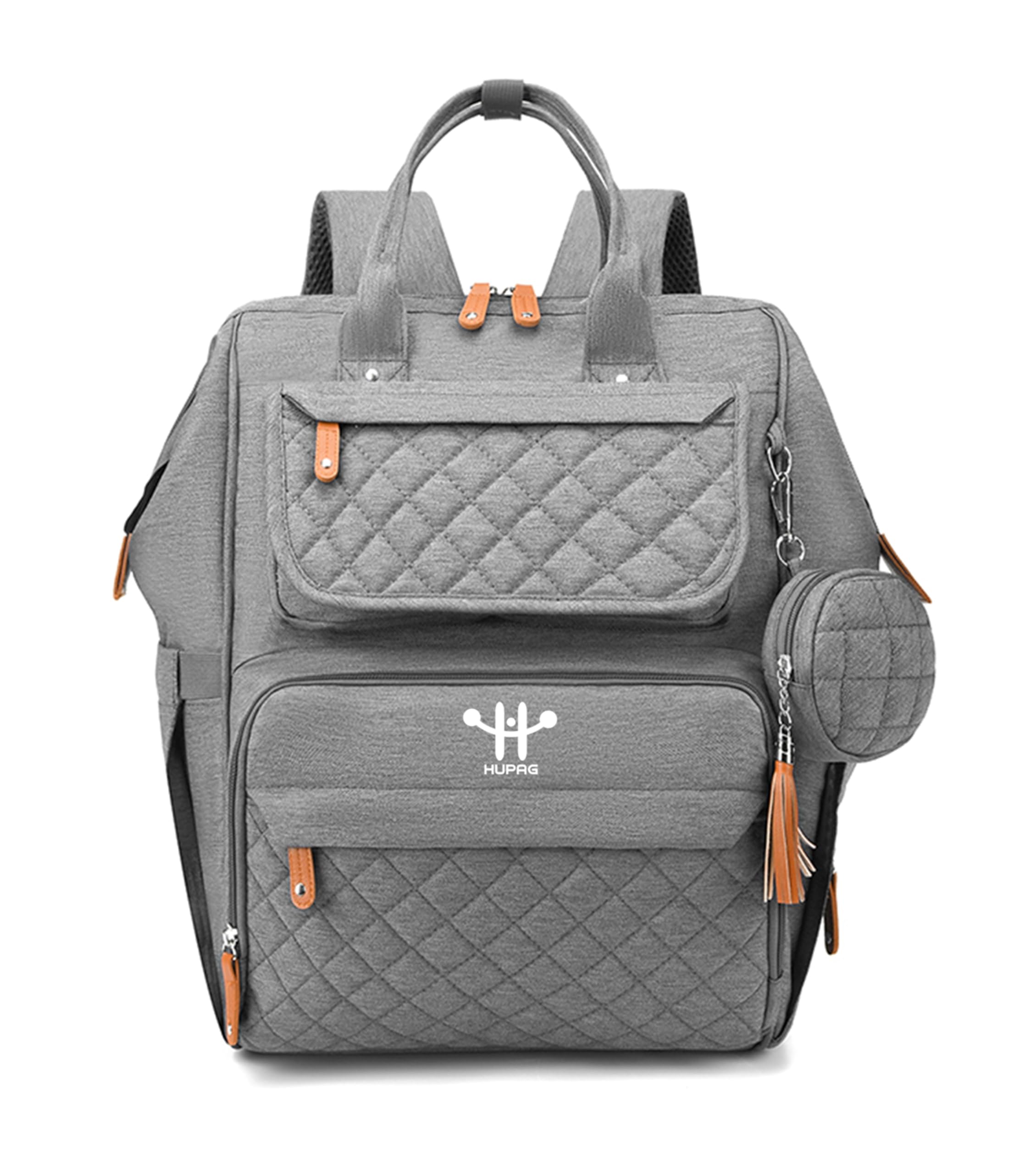 HUPAG Diaper Bag Backpack, Travel Backpack, Baby Girl/Boy Diaper Bag with Changing Pad, Pacifier Case & Stroller Straps, Multifunction, Waterproof, Unisex-image-47