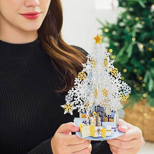 Miniatura 9 de Paper Love Tarjeta desplegable para árbol de Navidad 3D, con árbol de Navidad desmontable de recuerdo, regalo para Navidad o vacaciones, cubierta